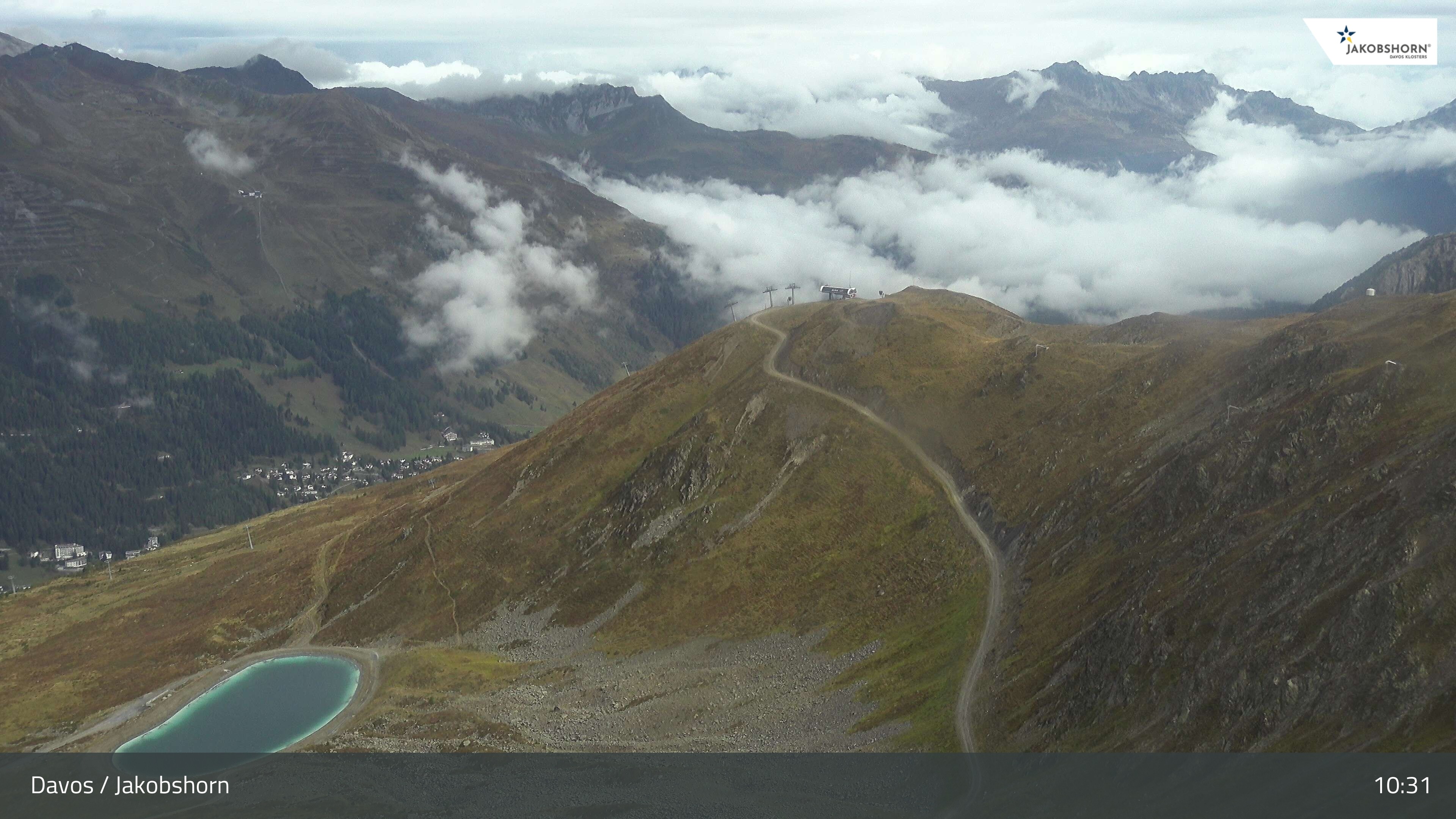 Archiv Foto Webcam Jakobshorn - Blick Richtung Brämabüel