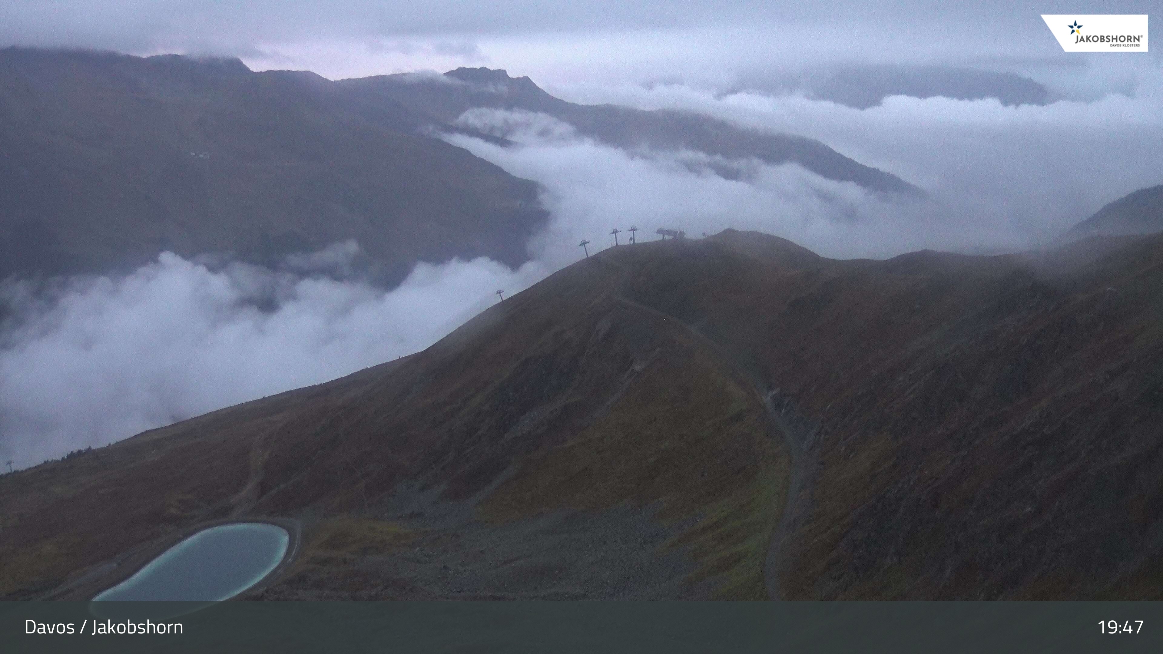 Archiv Foto Webcam Jakobshorn - Blick Richtung Brämabüel