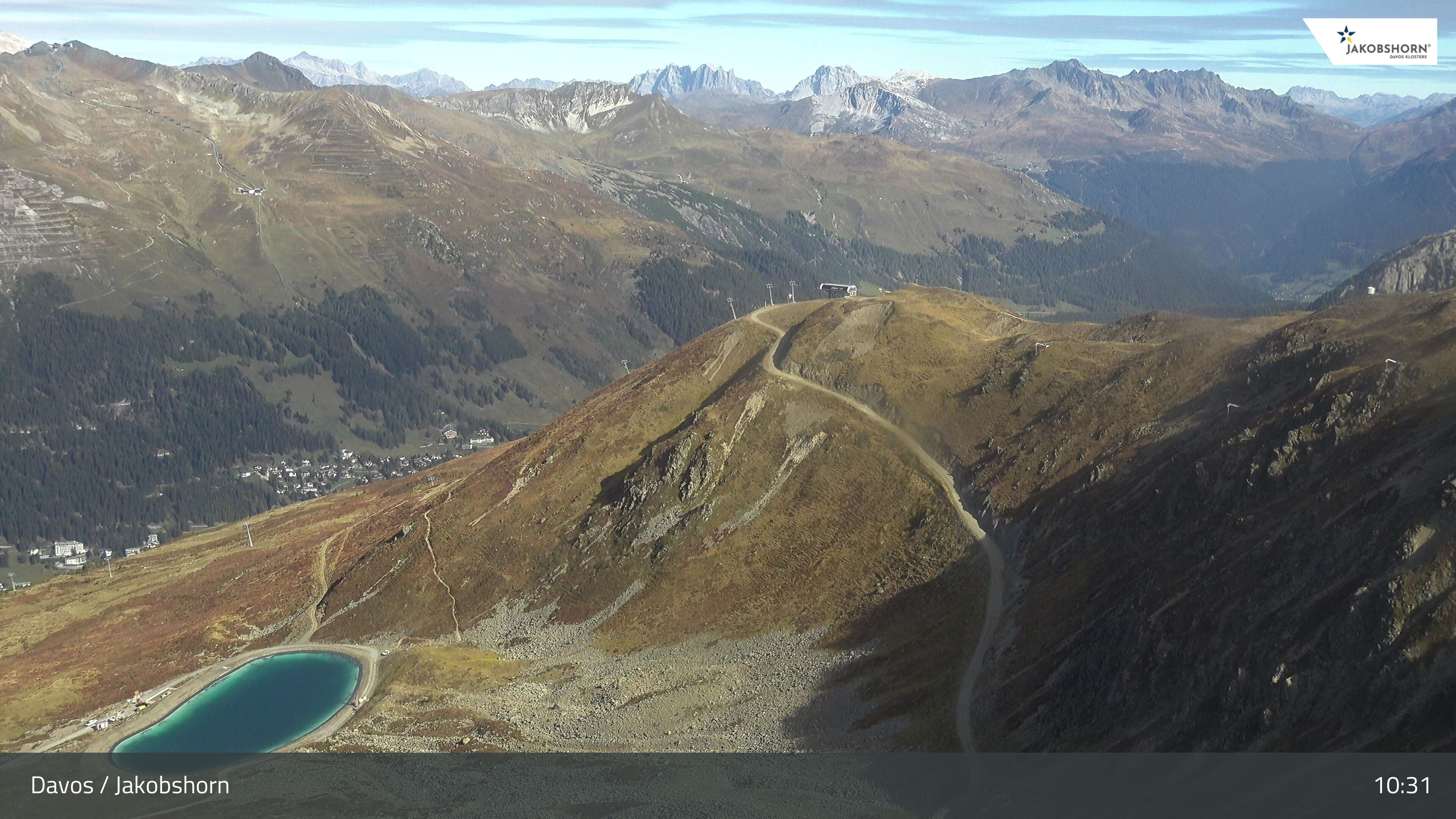 Archiv Foto Webcam Jakobshorn - Blick Richtung Brämabüel
