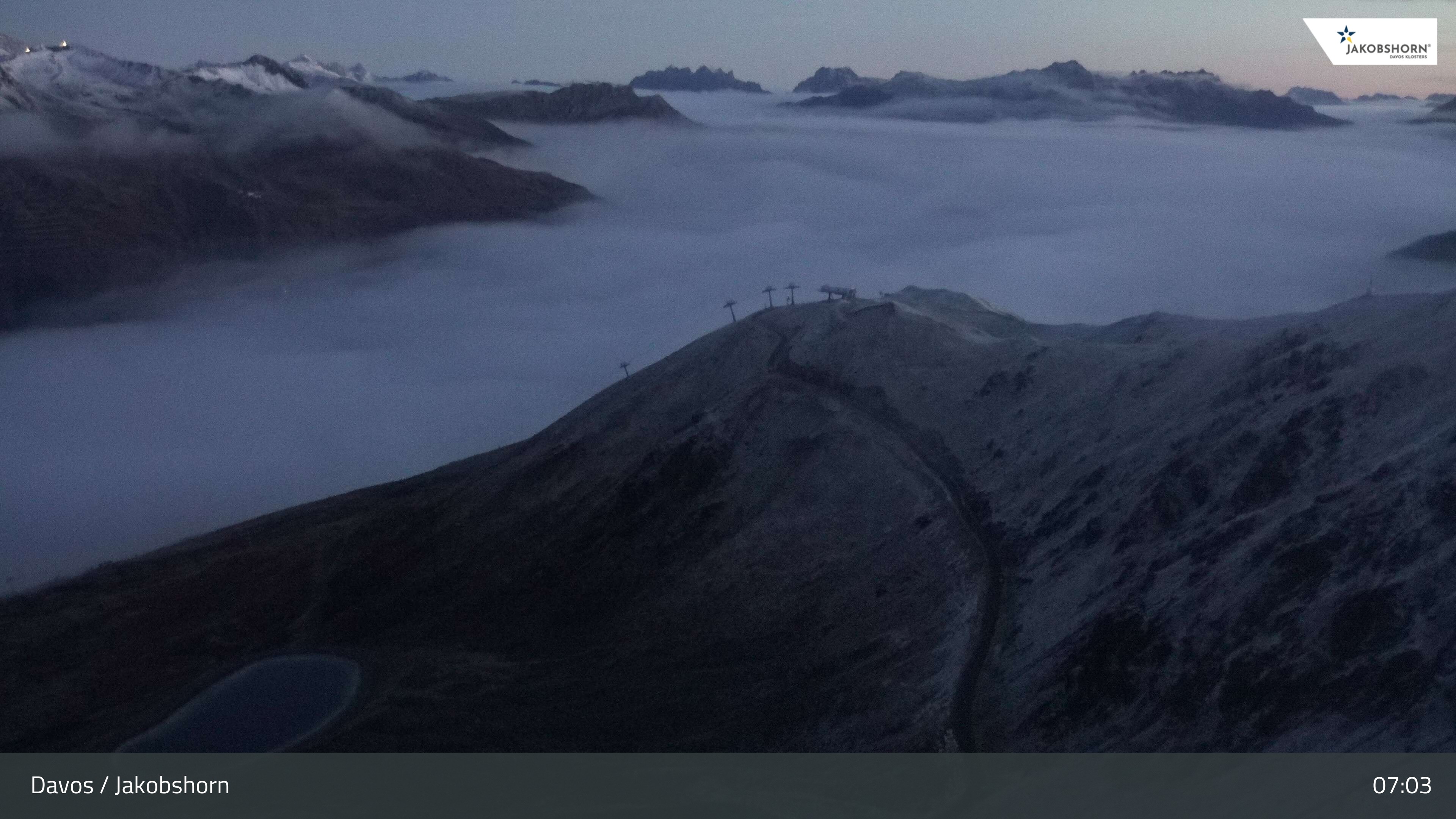 Archiv Foto Webcam Jakobshorn - Blick Richtung Brämabüel