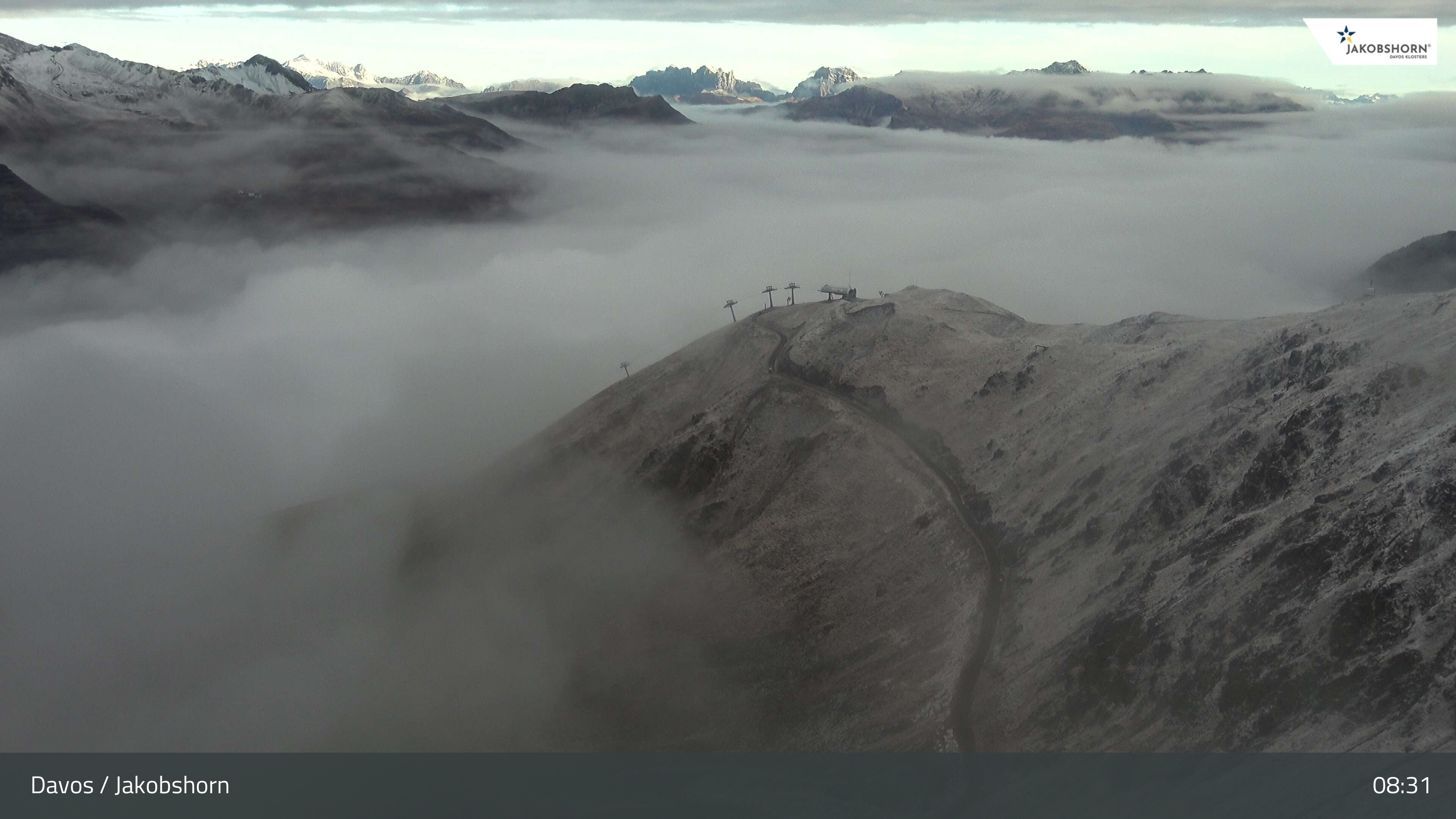 Archiv Foto Webcam Jakobshorn - Blick Richtung Brämabüel