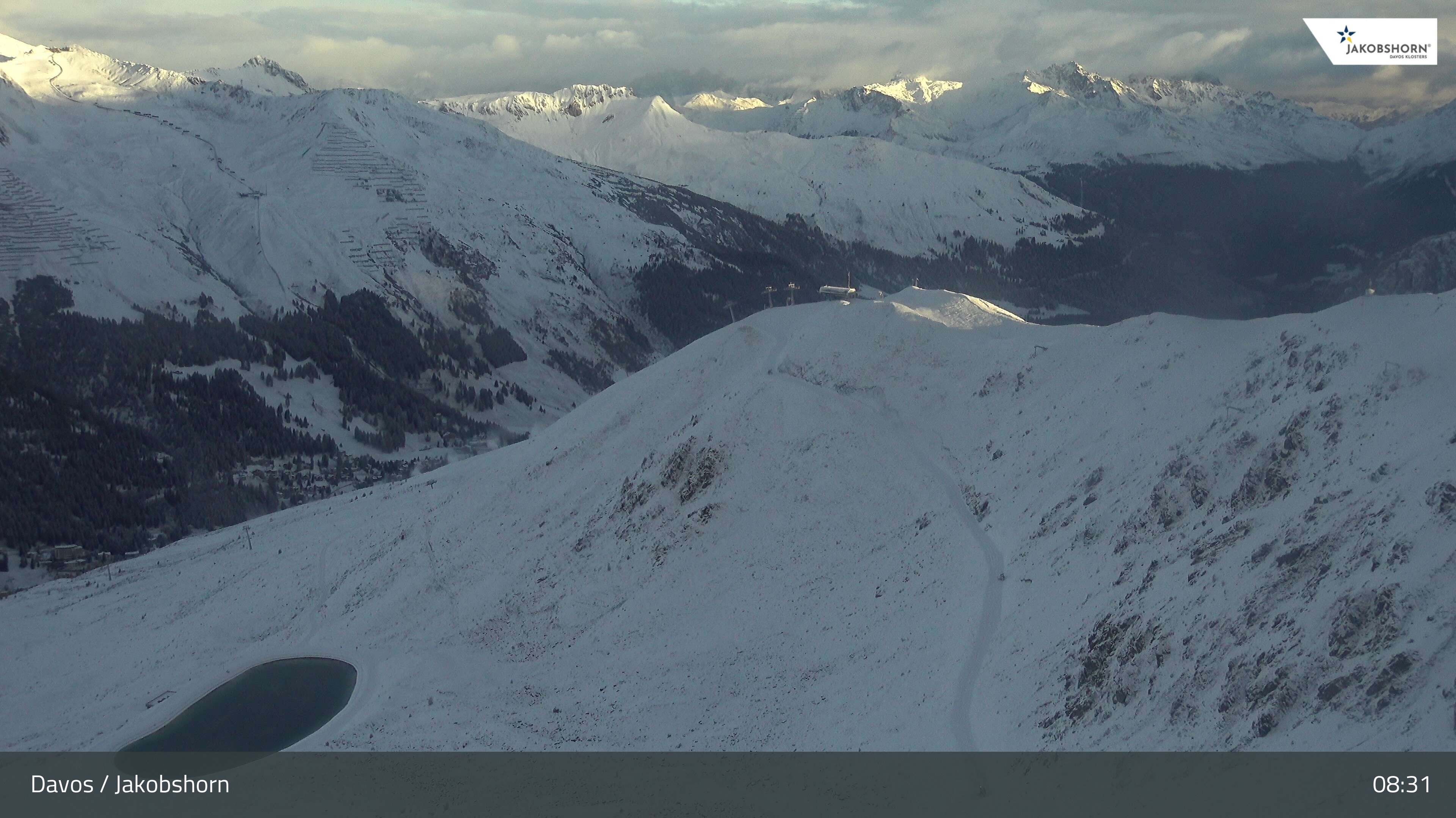 Archiv Foto Webcam Jakobshorn - Blick Richtung Brämabüel
