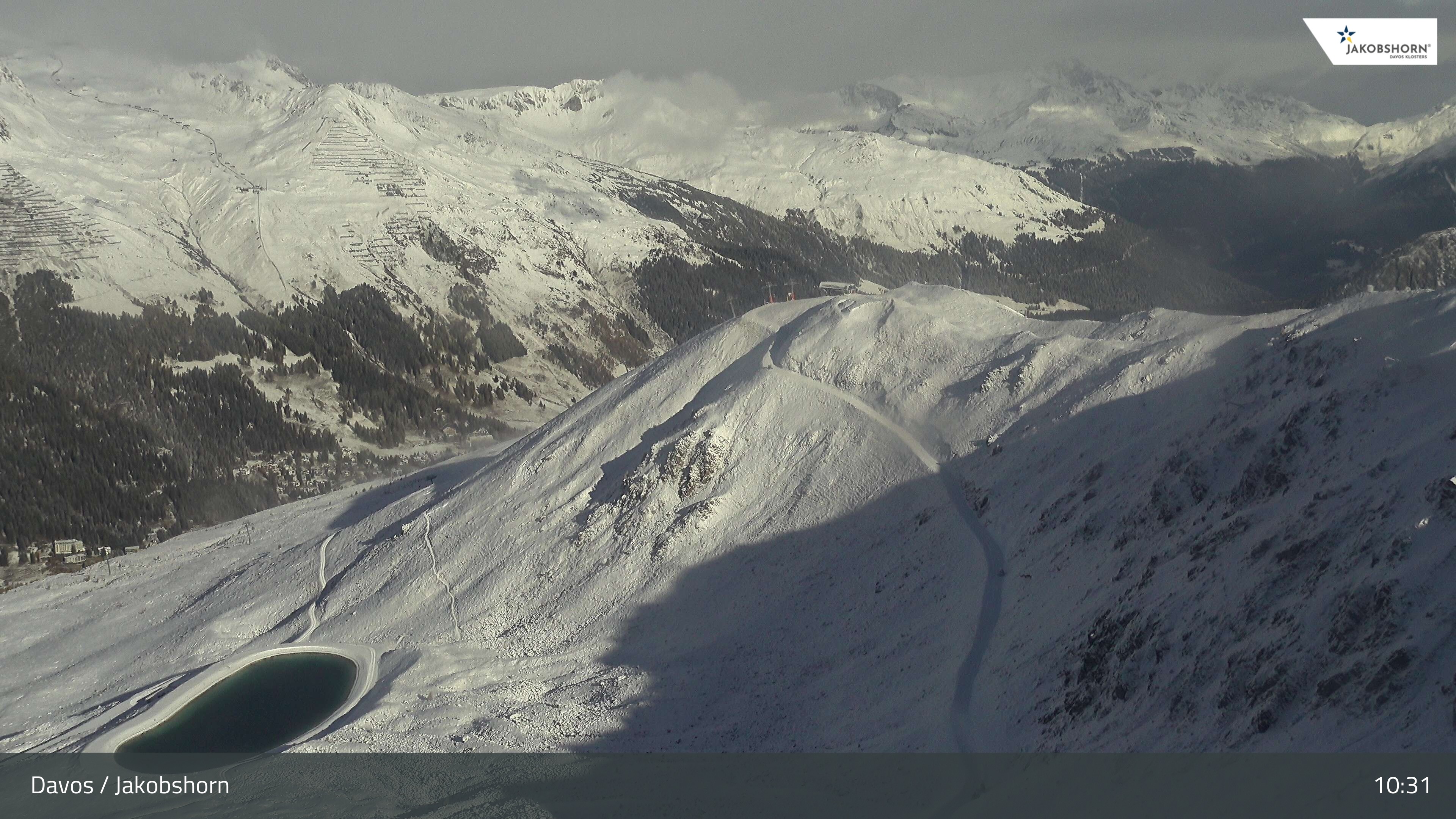 Archiv Foto Webcam Jakobshorn - Blick Richtung Brämabüel