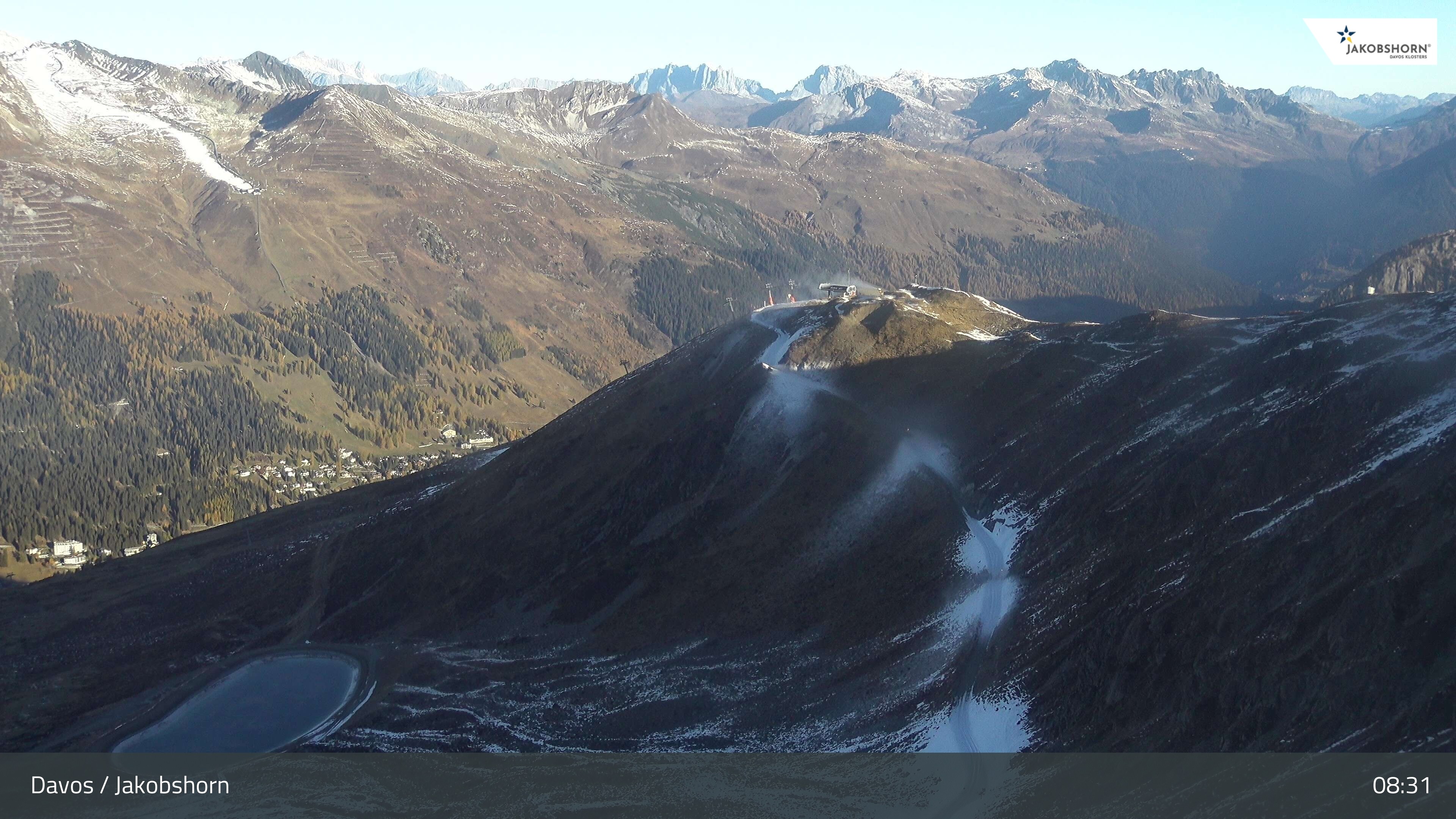Archiv Foto Webcam Jakobshorn - Blick Richtung Brämabüel