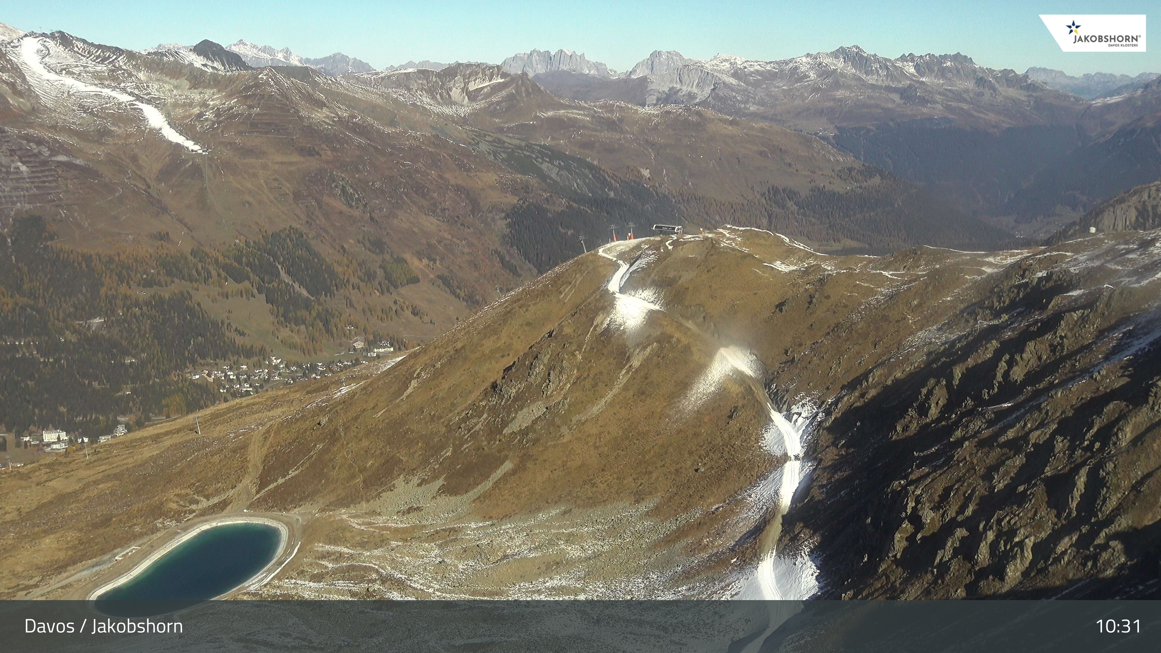 Archiv Foto Webcam Jakobshorn - Blick Richtung Brämabüel