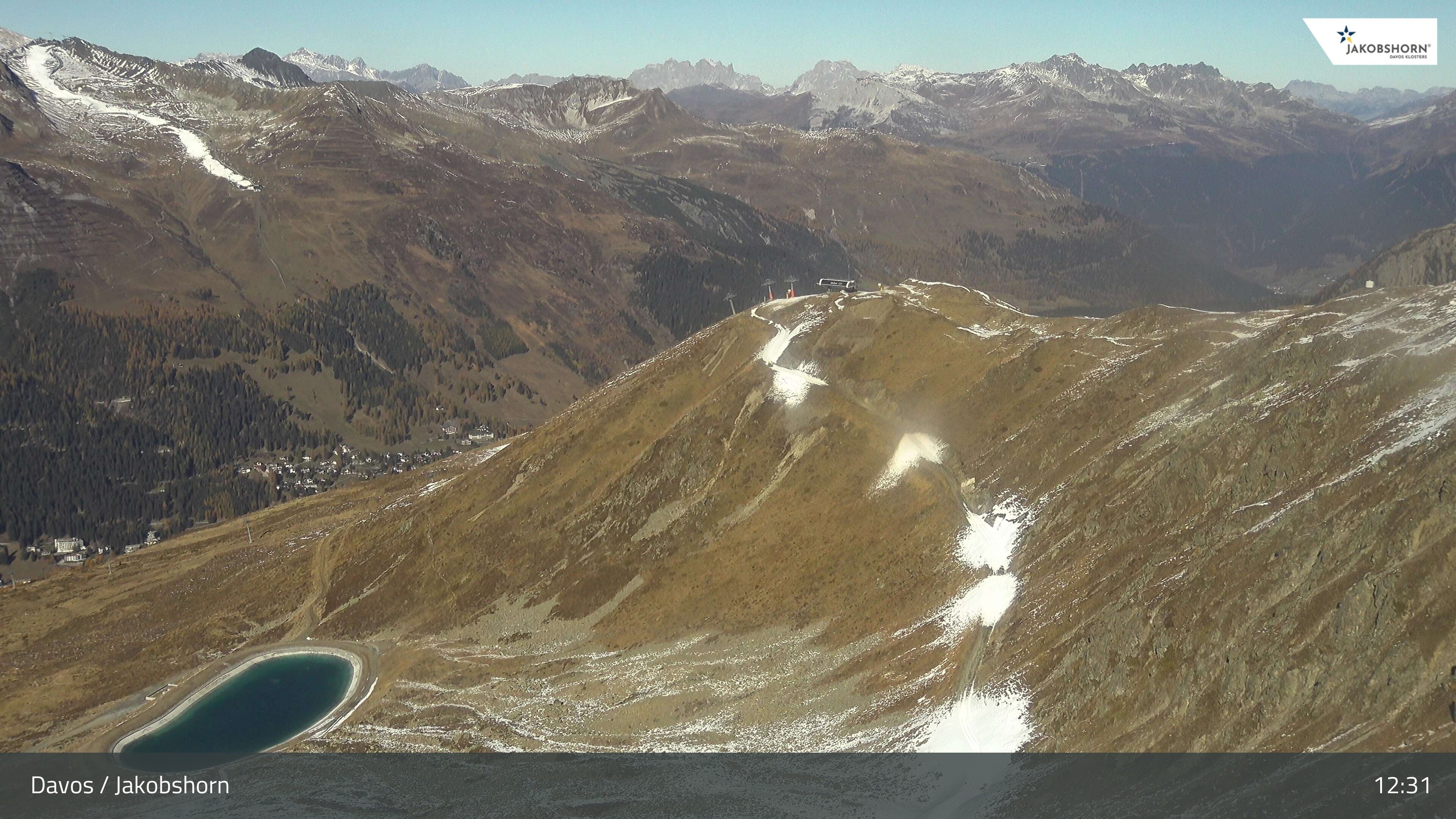 Archiv Foto Webcam Jakobshorn - Blick Richtung Brämabüel