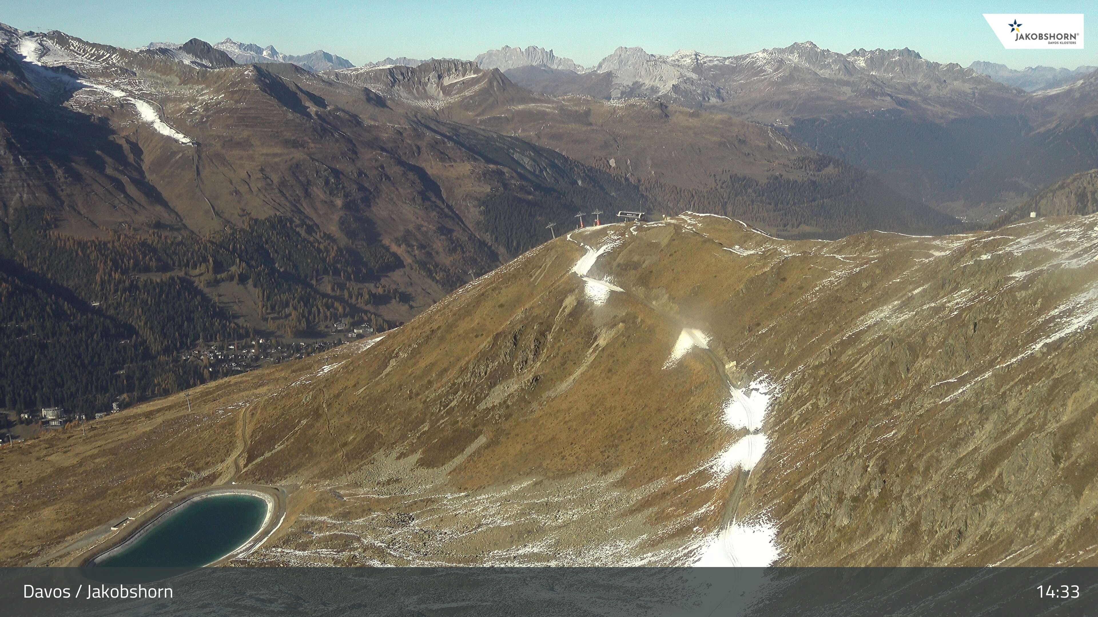 Archiv Foto Webcam Jakobshorn - Blick Richtung Brämabüel