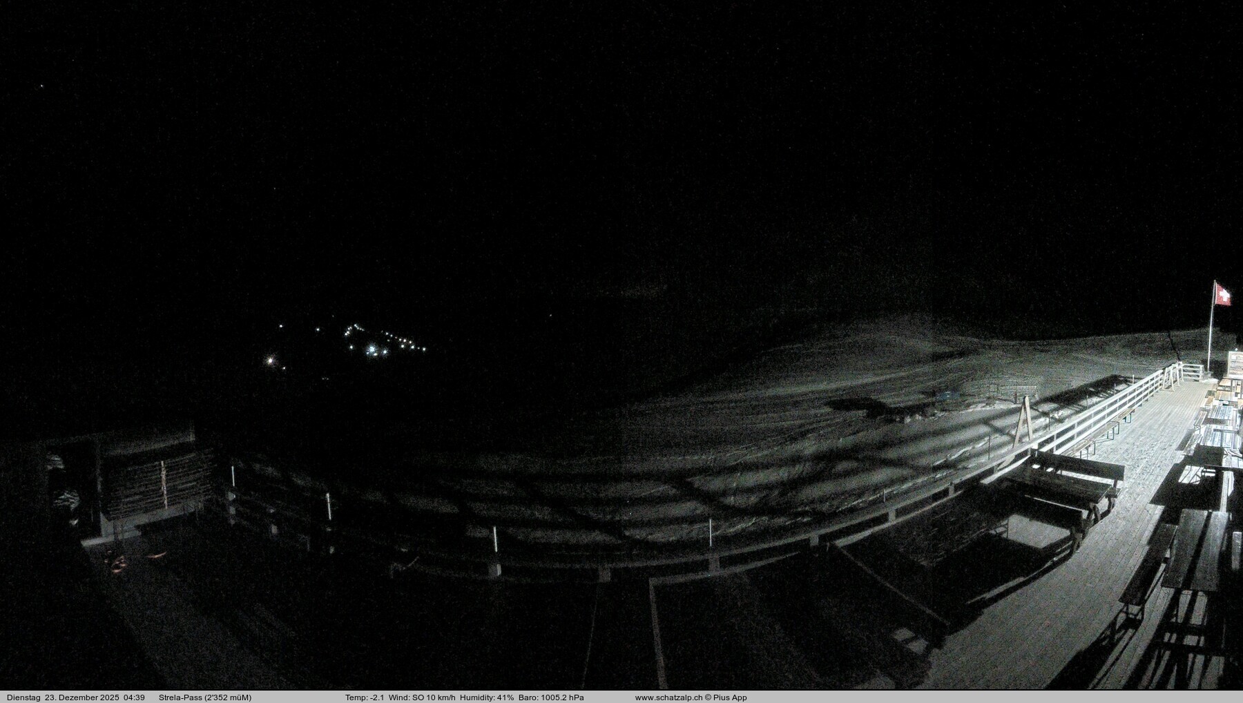 Archiv Foto Webcam Restaurant Strela Pass Schatzalp