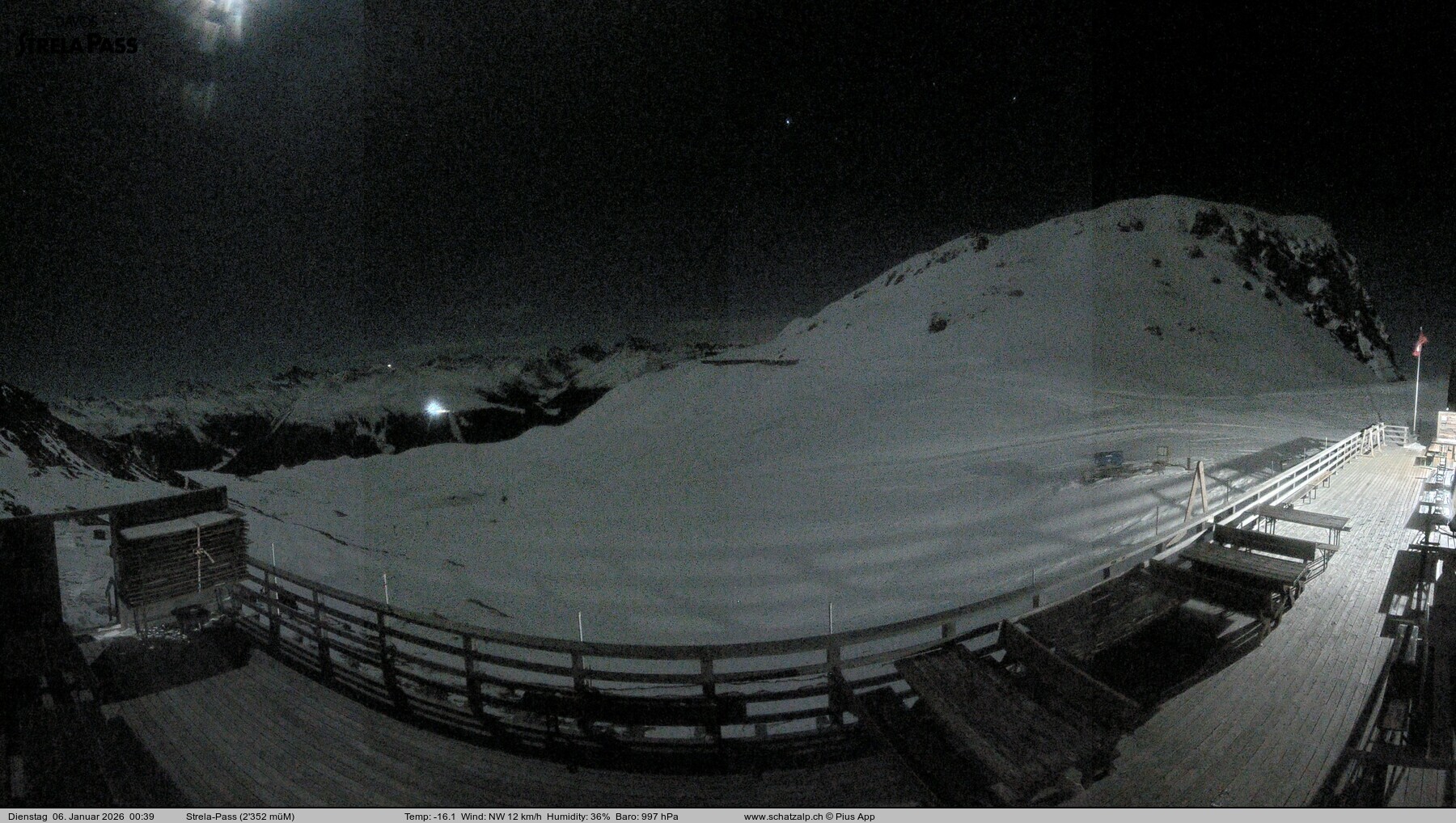 Archiv Foto Webcam Restaurant Strela Pass Schatzalp