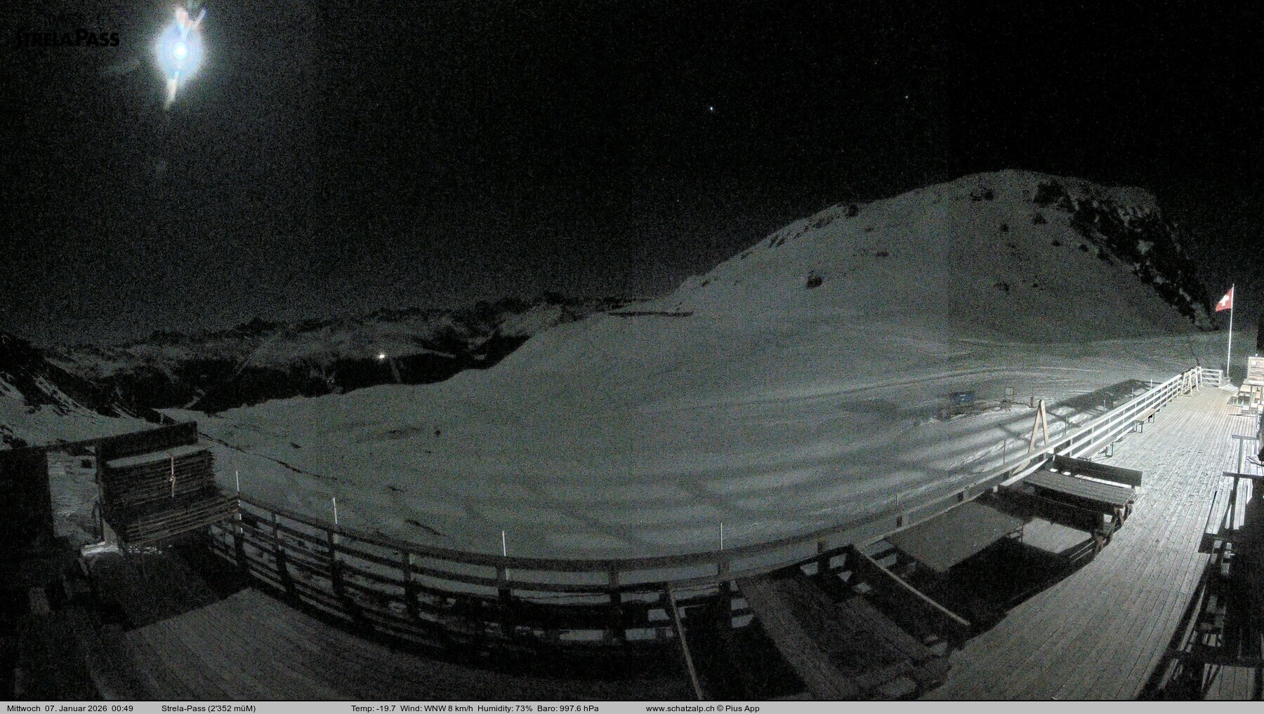 Archiv Foto Webcam Restaurant Strela Pass Schatzalp
