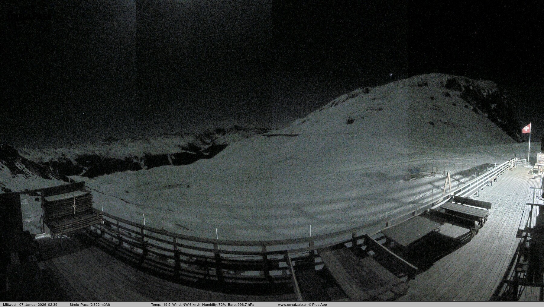 Archiv Foto Webcam Restaurant Strela Pass Schatzalp