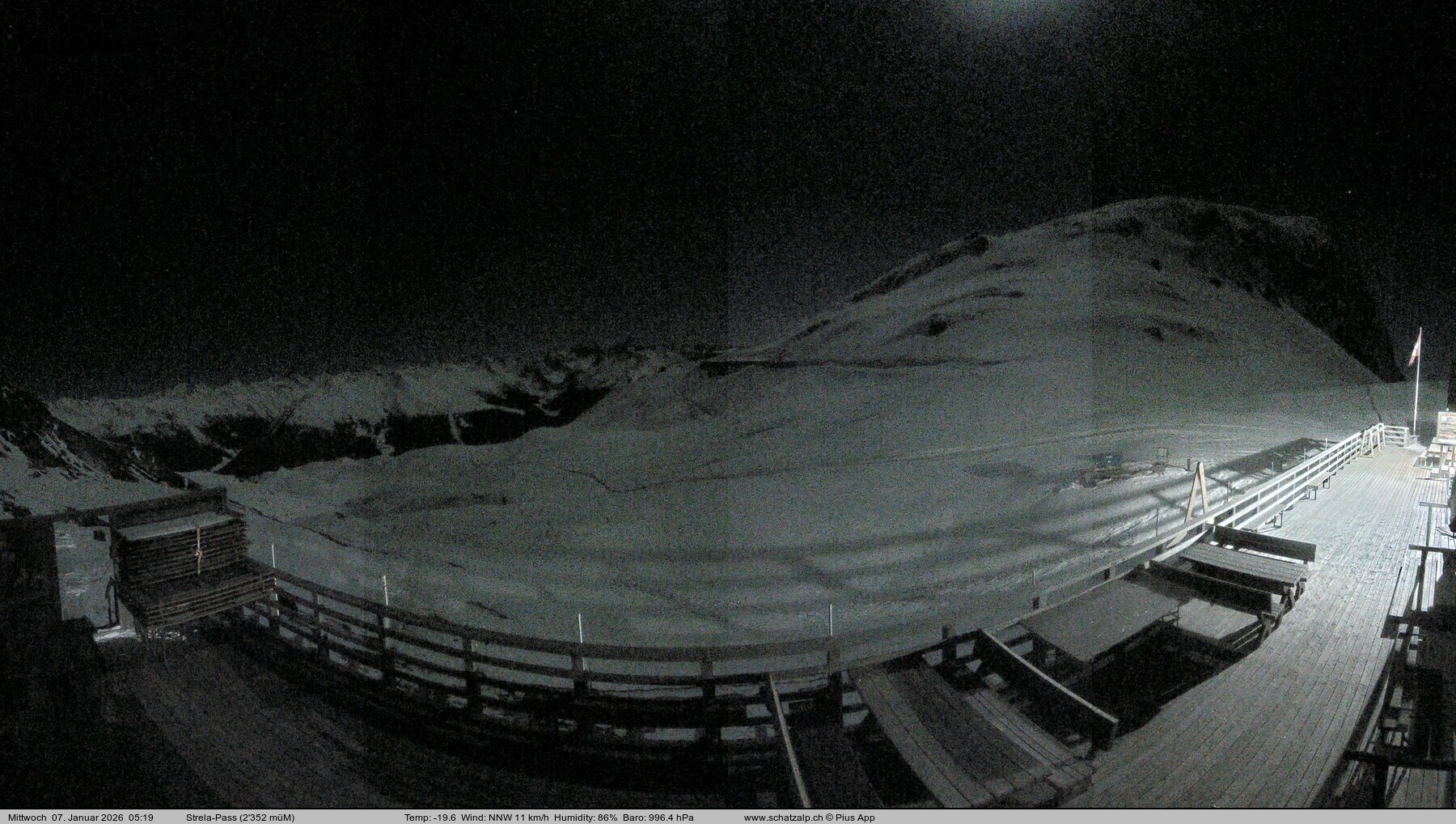Archiv Foto Webcam Restaurant Strela Pass Schatzalp