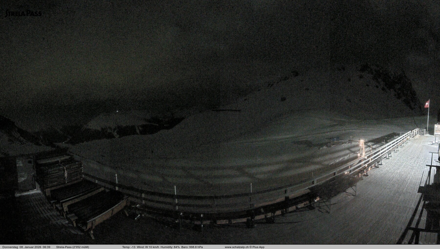 Archiv Foto Webcam Restaurant Strela Pass Schatzalp