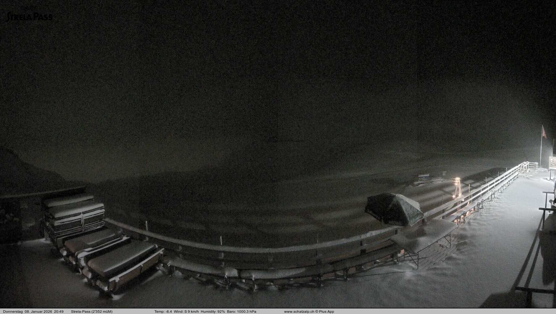 Archiv Foto Webcam Restaurant Strela Pass Schatzalp