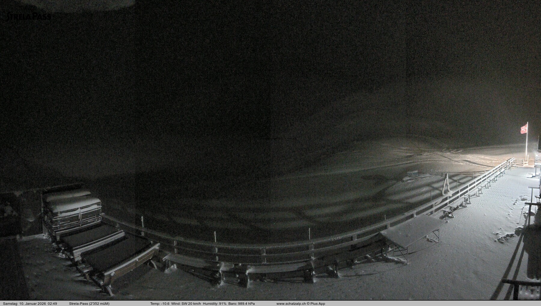 Archiv Foto Webcam Restaurant Strela Pass Schatzalp