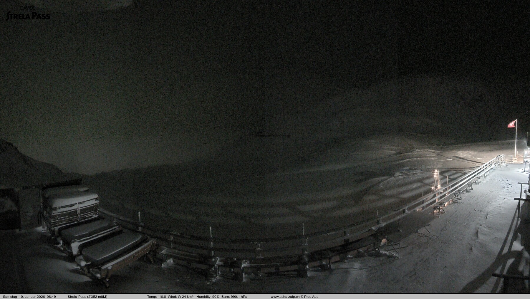 Archived image Webcam Schatzalp - Strela Pass