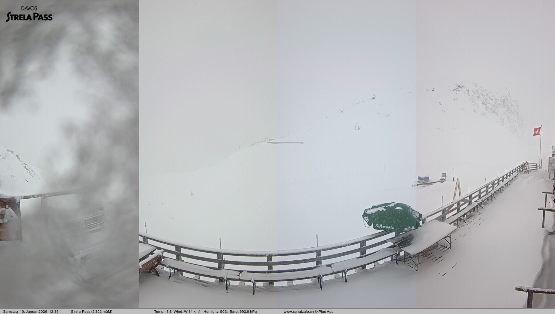 Archived image Webcam Schatzalp - Strela Pass