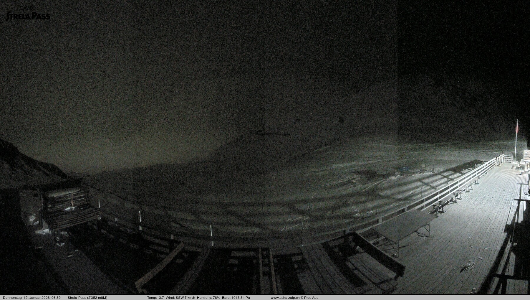 Archiv Foto Webcam Restaurant Strela Pass Schatzalp