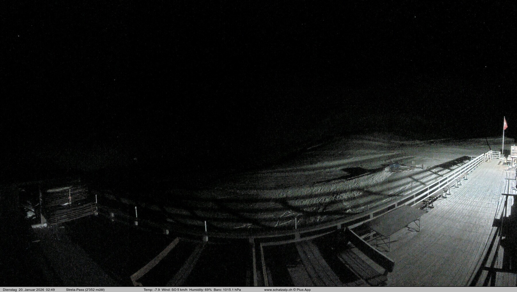 Archiv Foto Webcam Restaurant Strela Pass Schatzalp