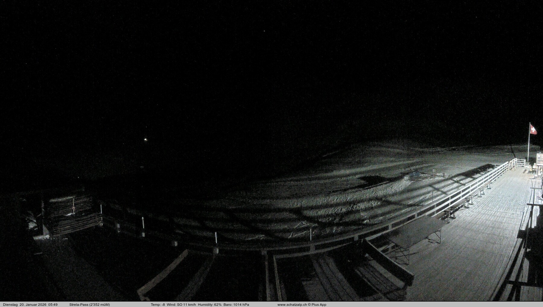 Archiv Foto Webcam Restaurant Strela Pass Schatzalp