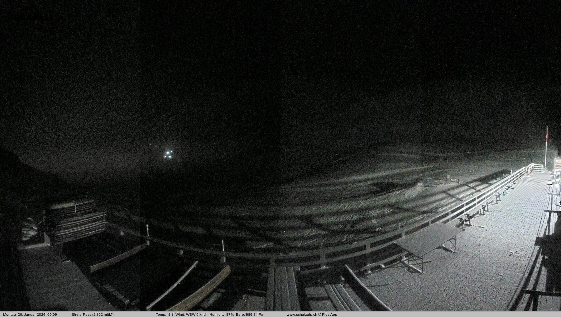 Archiv Foto Webcam Restaurant Strela Pass Schatzalp