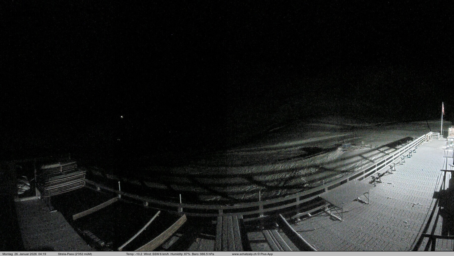 Archiv Foto Webcam Restaurant Strela Pass Schatzalp