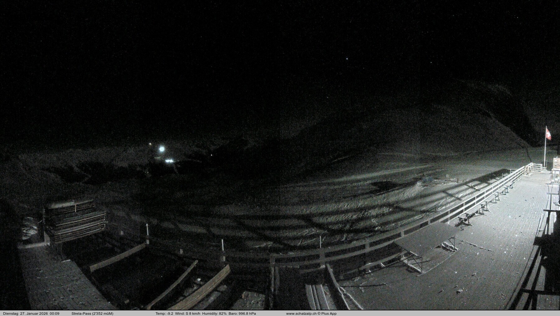 Archiv Foto Webcam Restaurant Strela Pass Schatzalp