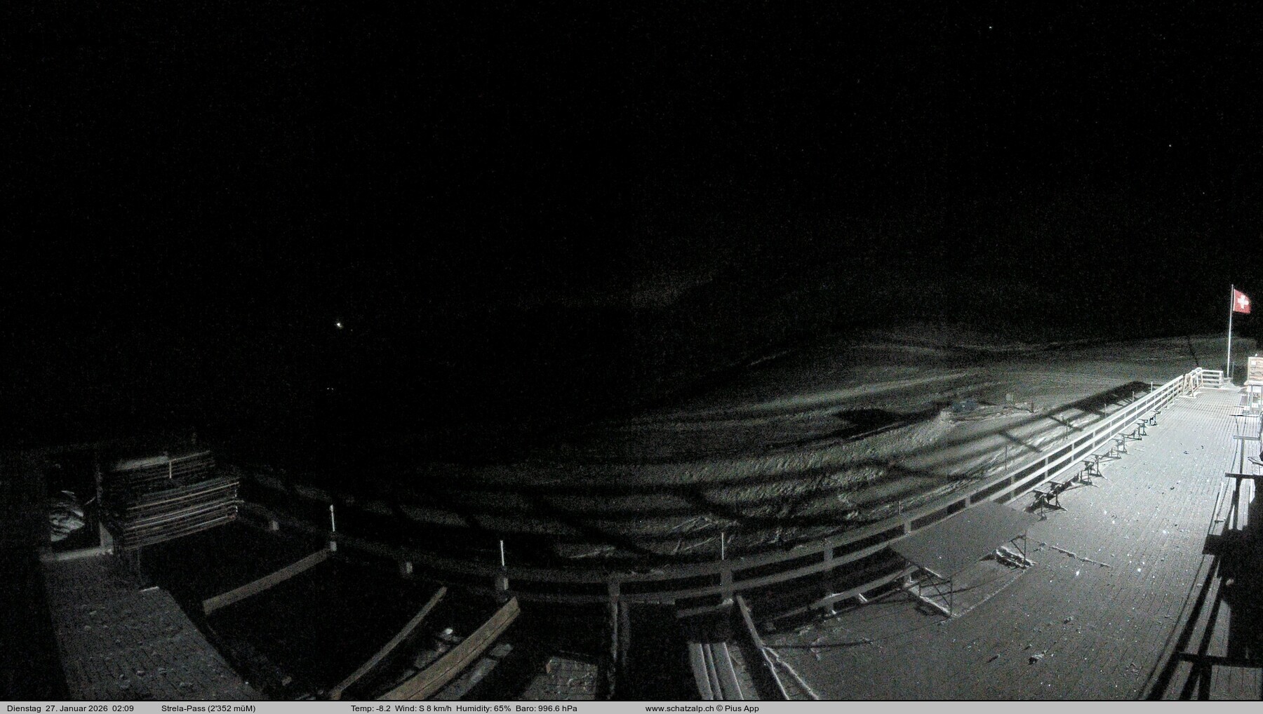 Archiv Foto Webcam Restaurant Strela Pass Schatzalp