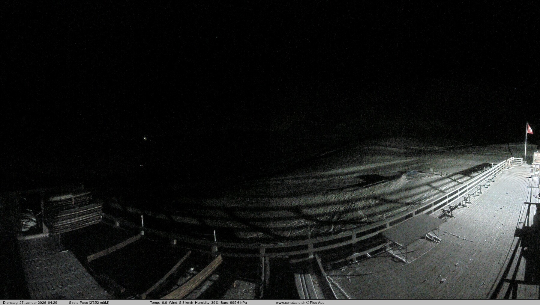 Archiv Foto Webcam Restaurant Strela Pass Schatzalp