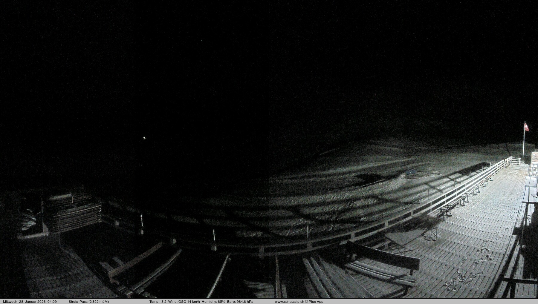 Archiv Foto Webcam Restaurant Strela Pass Schatzalp