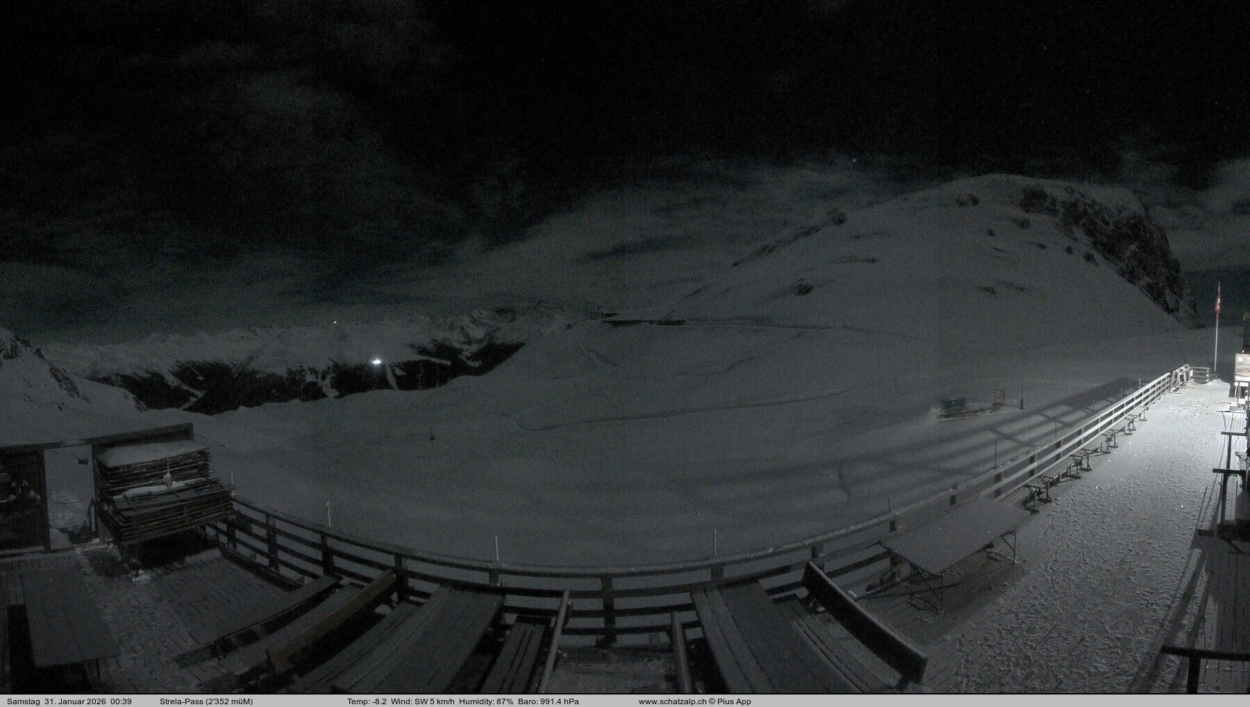 Archiv Foto Webcam Restaurant Strela Pass Schatzalp