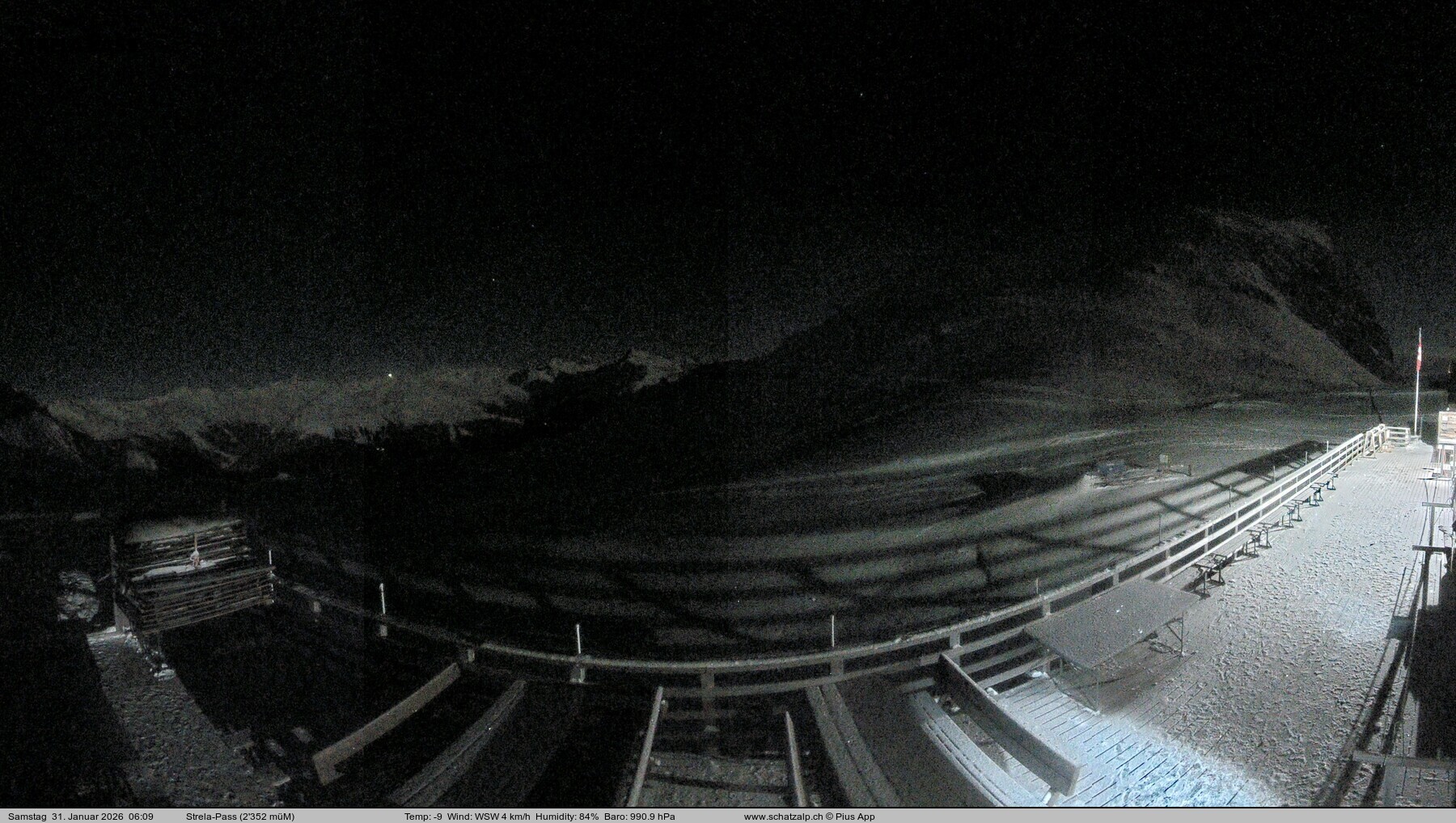 Archiv Foto Webcam Restaurant Strela Pass Schatzalp