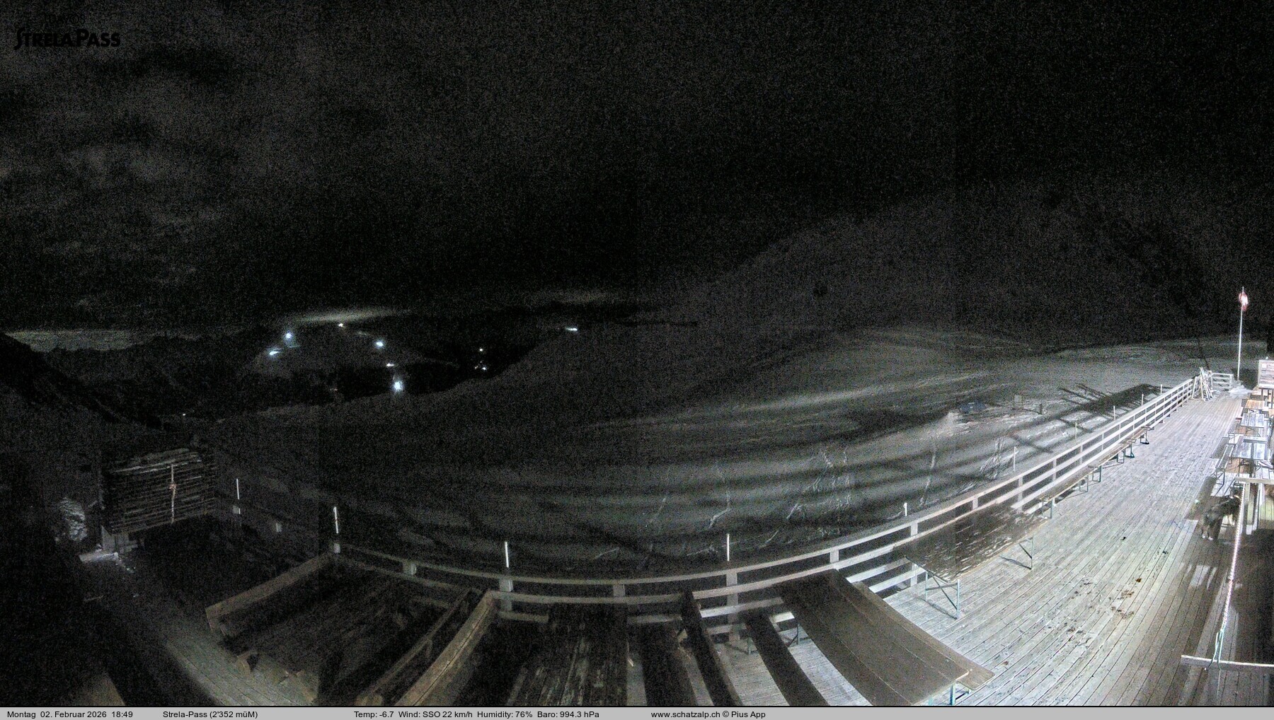 Archiv Foto Webcam Restaurant Strela Pass Schatzalp