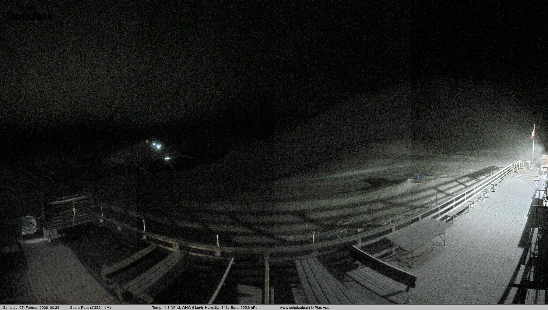 Archiv Foto Webcam Restaurant Strela Pass Schatzalp