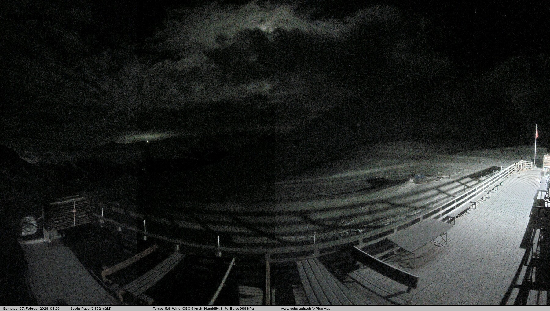 Archiv Foto Webcam Restaurant Strela Pass Schatzalp