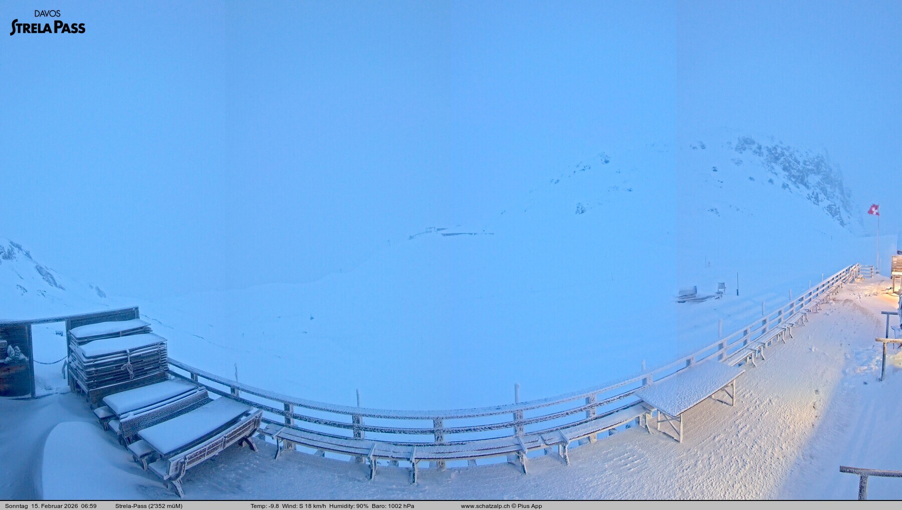 Archived image Webcam Schatzalp - Strela Pass