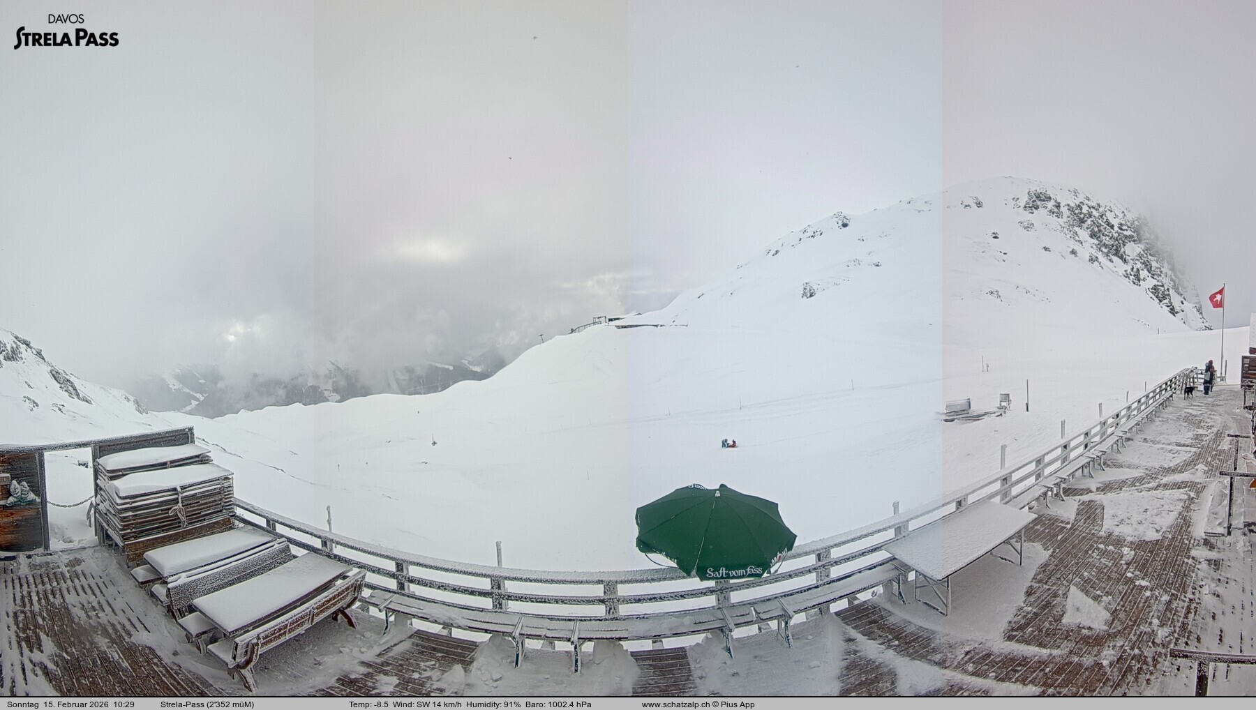 Archived image Webcam Schatzalp - Strela Pass