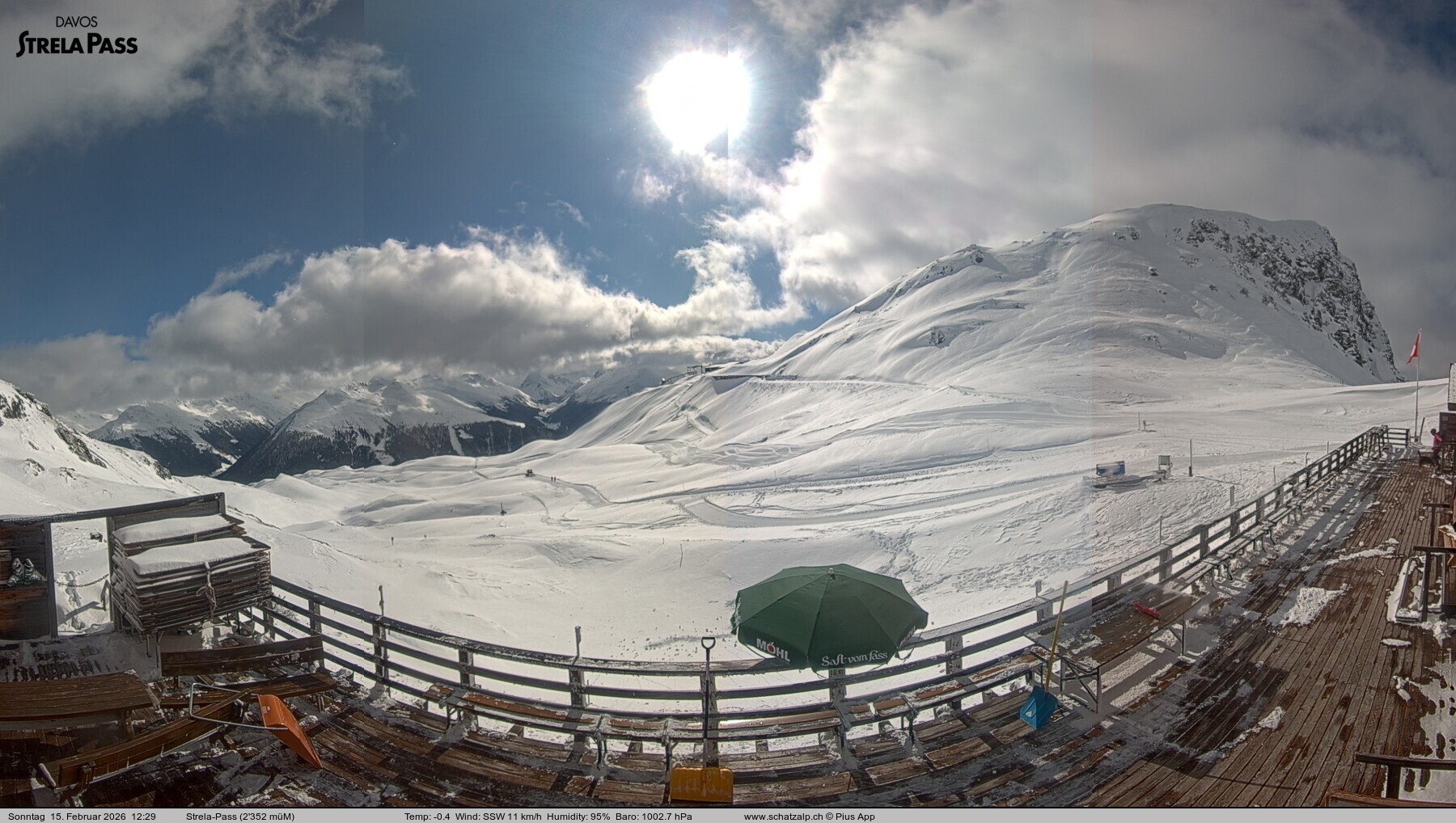Archived image Webcam Schatzalp - Strela Pass