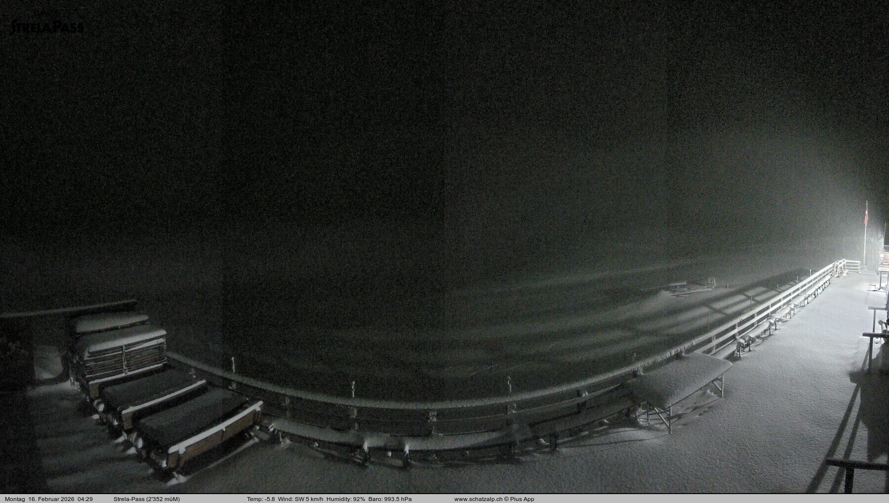 Archived image Webcam Schatzalp - Strela Pass