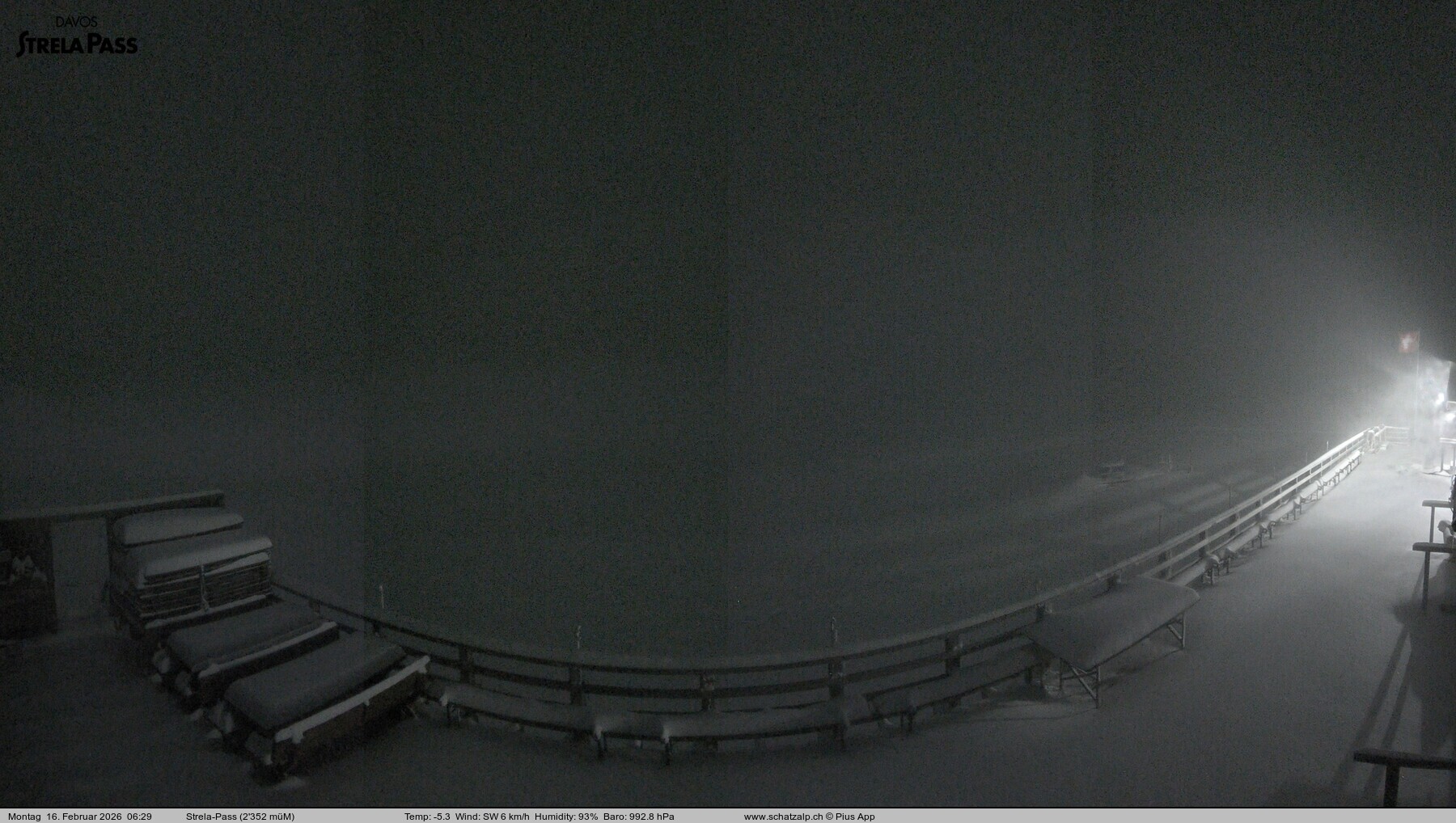 Archived image Webcam Schatzalp - Strela Pass