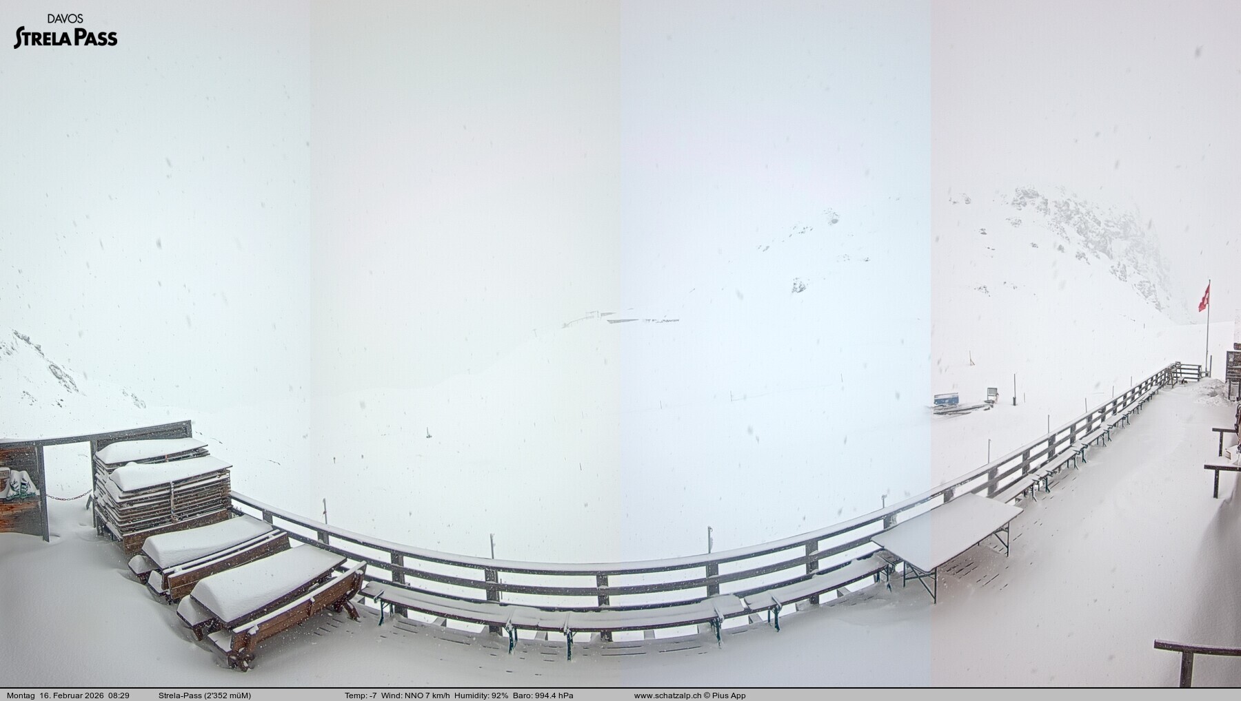 Archived image Webcam Schatzalp - Strela Pass