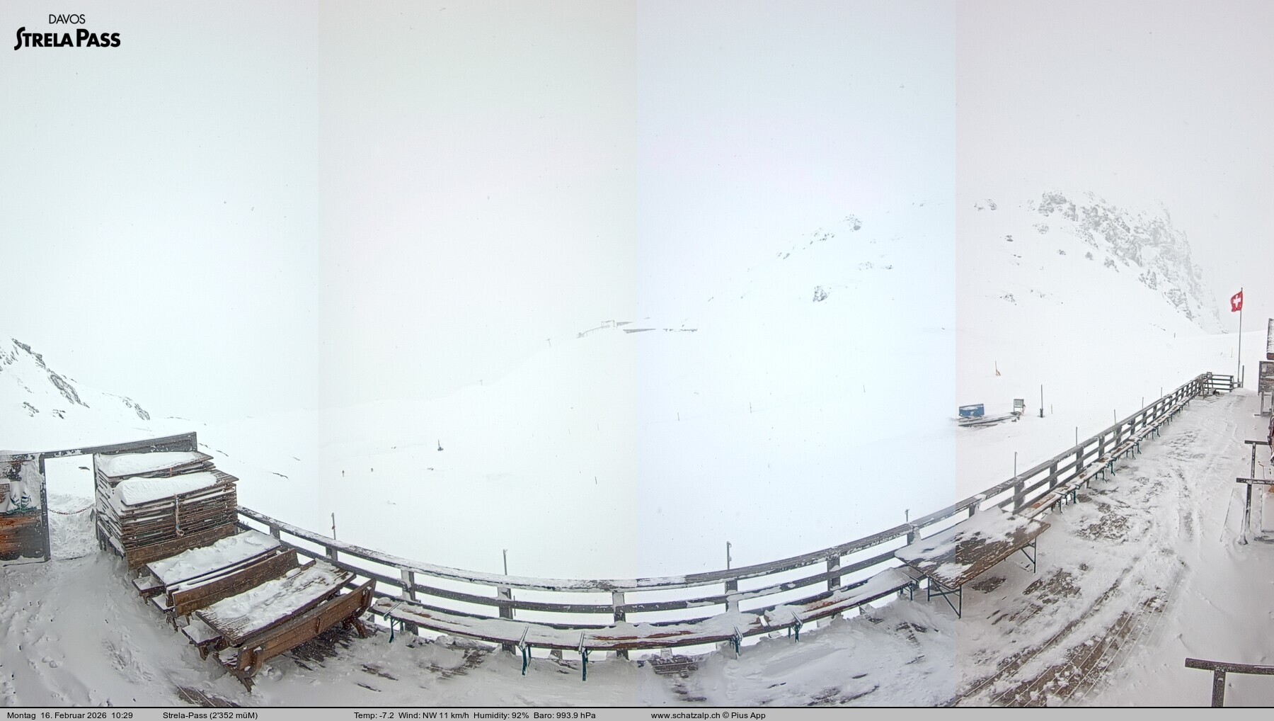 Archived image Webcam Schatzalp - Strela Pass