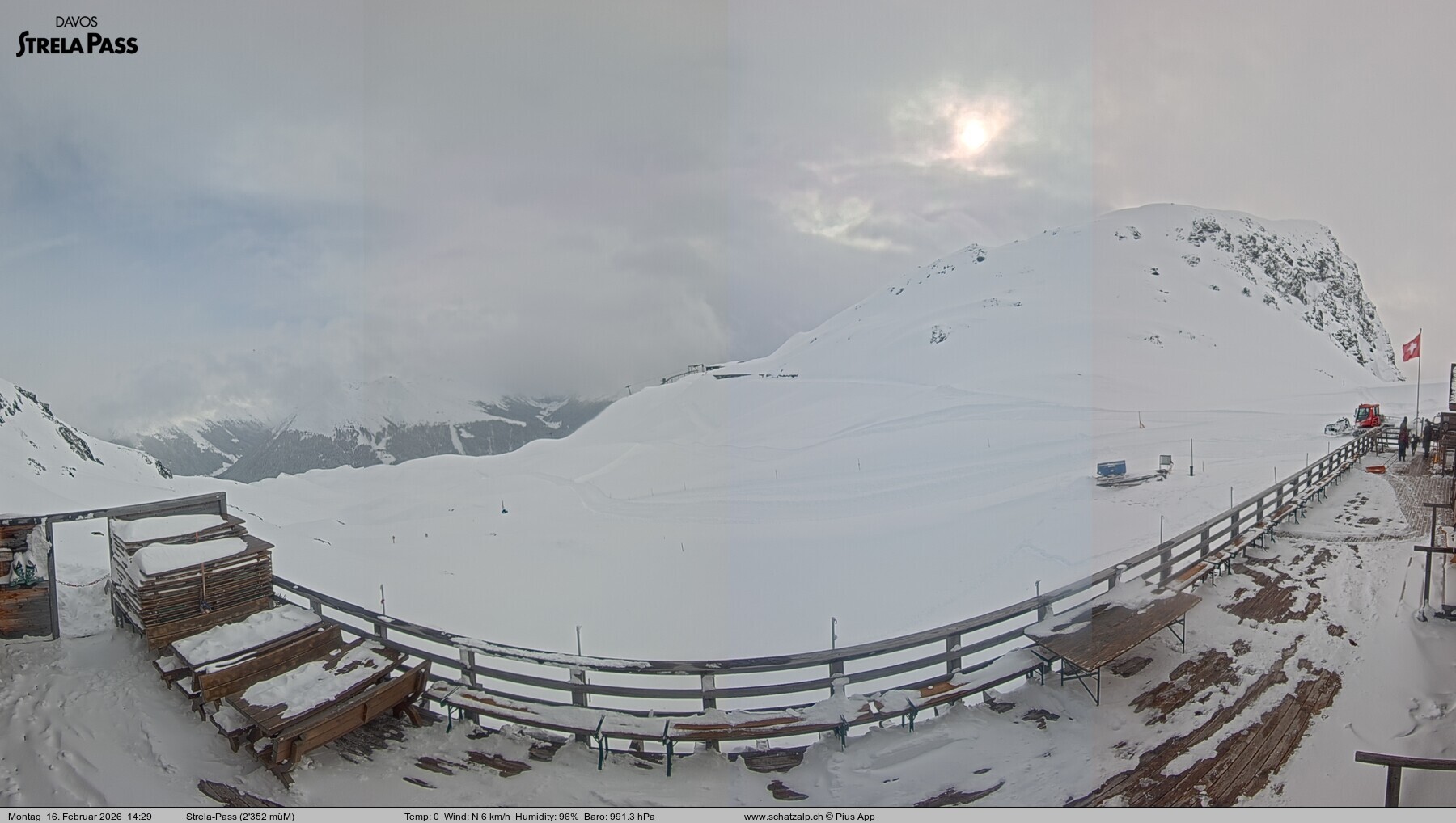 Archived image Webcam Schatzalp - Strela Pass