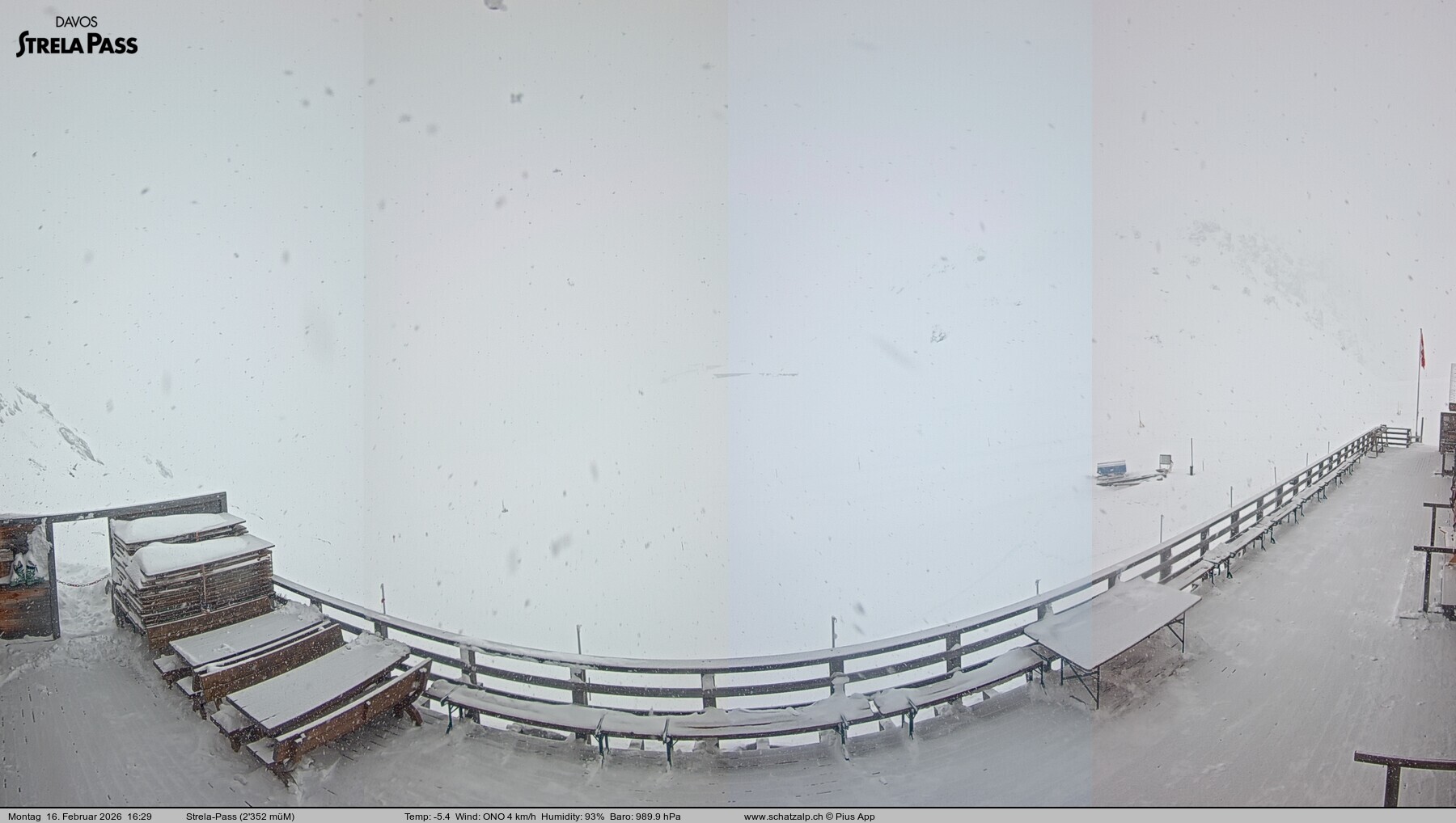 Archived image Webcam Schatzalp - Strela Pass