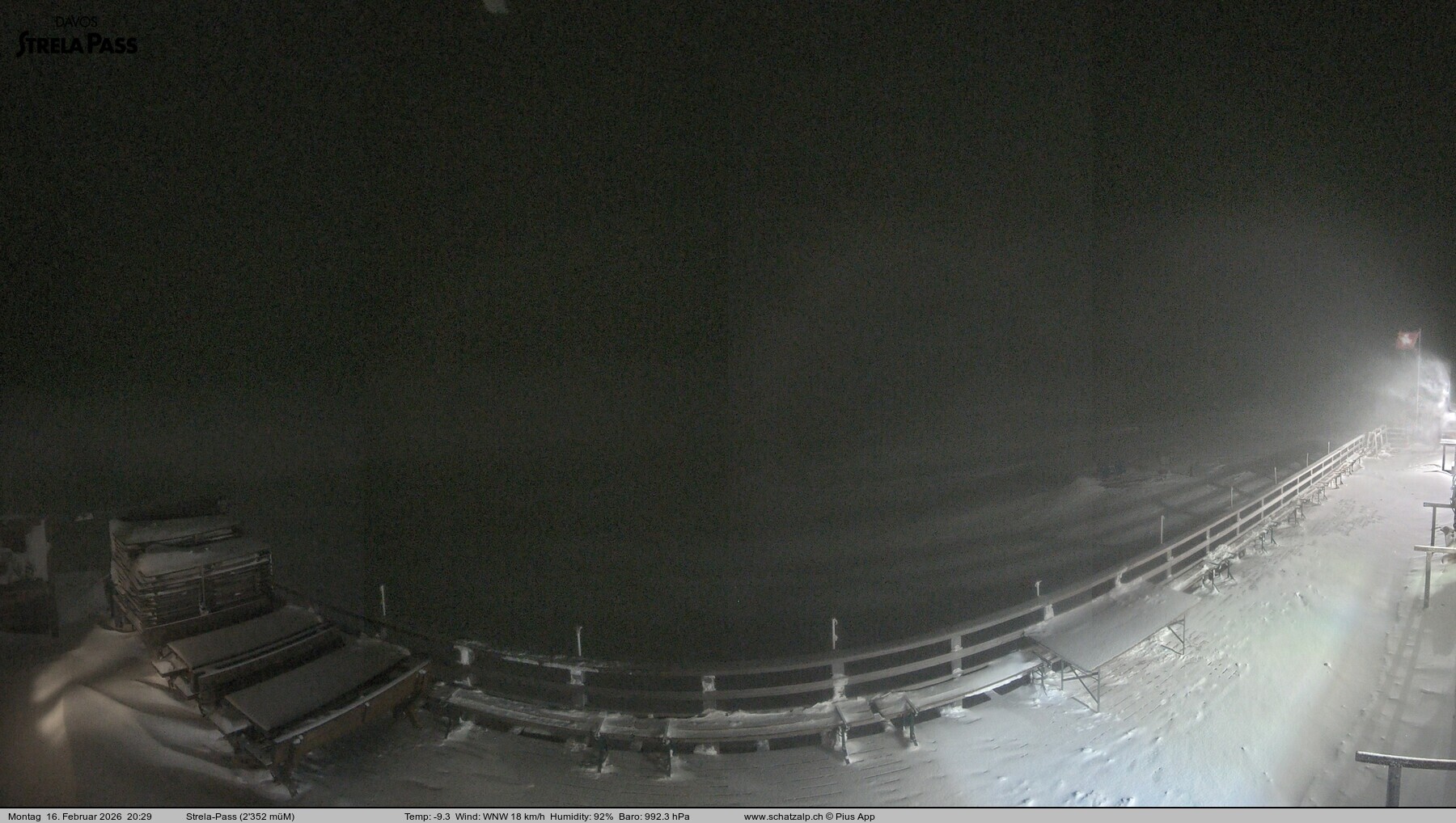 Archiv Foto Webcam Restaurant Strela Pass Schatzalp