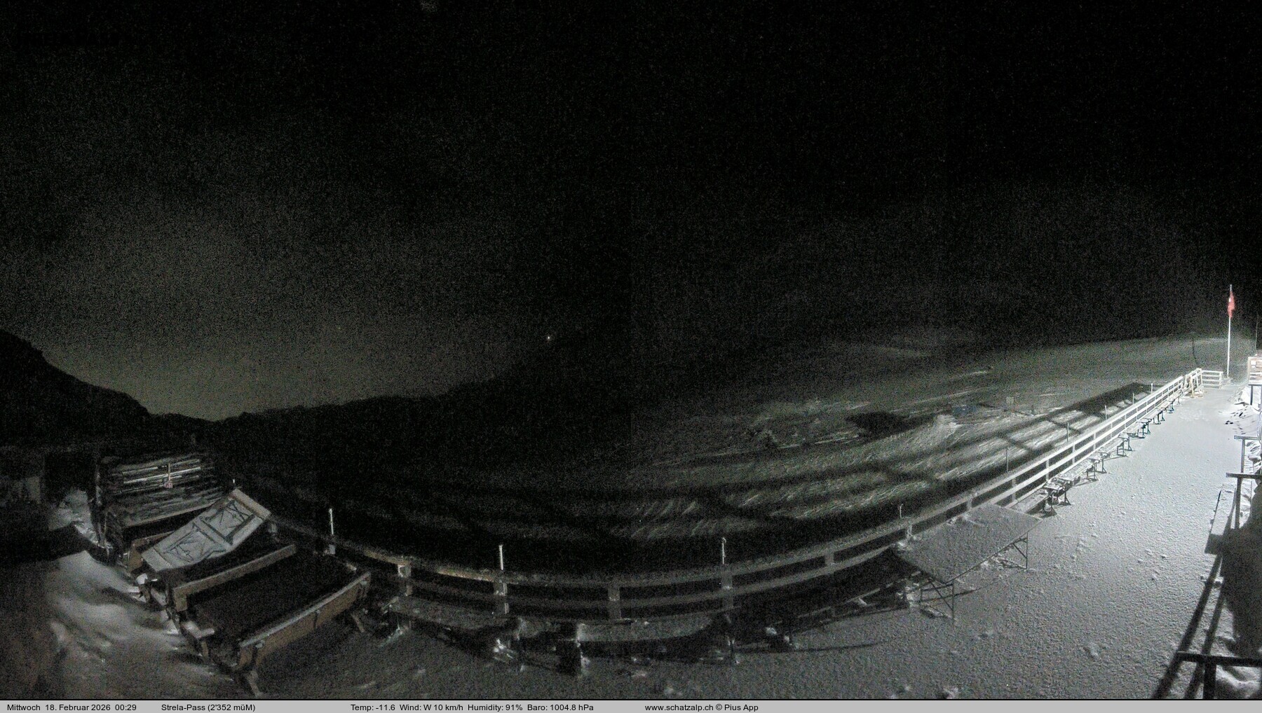 Archiv Foto Webcam Restaurant Strela Pass Schatzalp