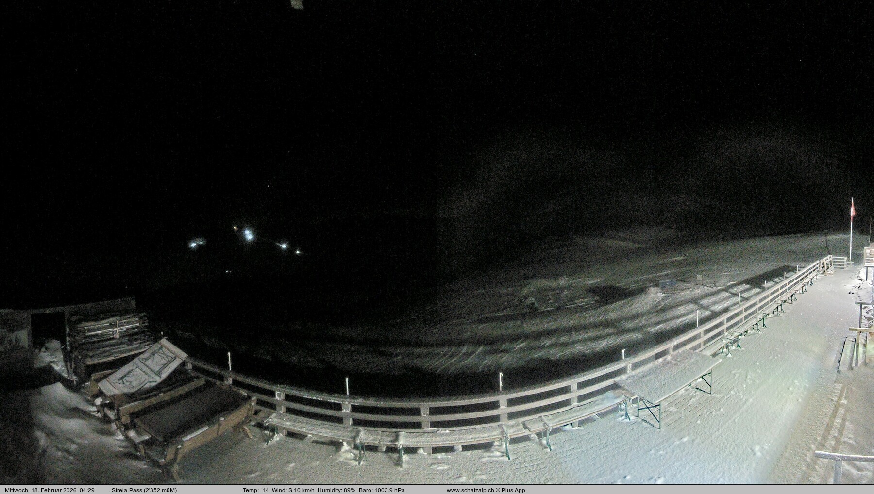 Archiv Foto Webcam Restaurant Strela Pass Schatzalp