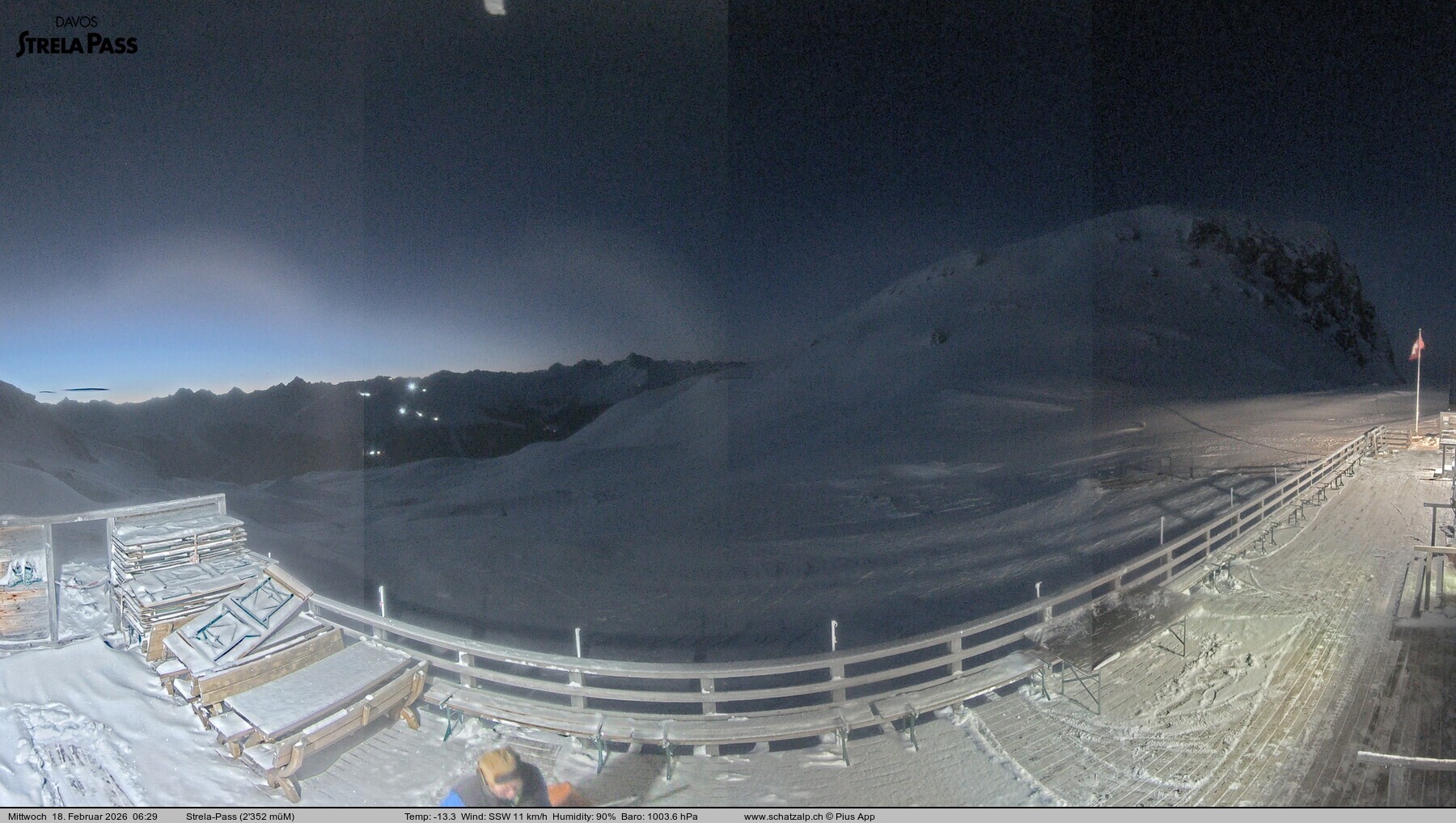 Archived image Webcam Schatzalp - Strela Pass