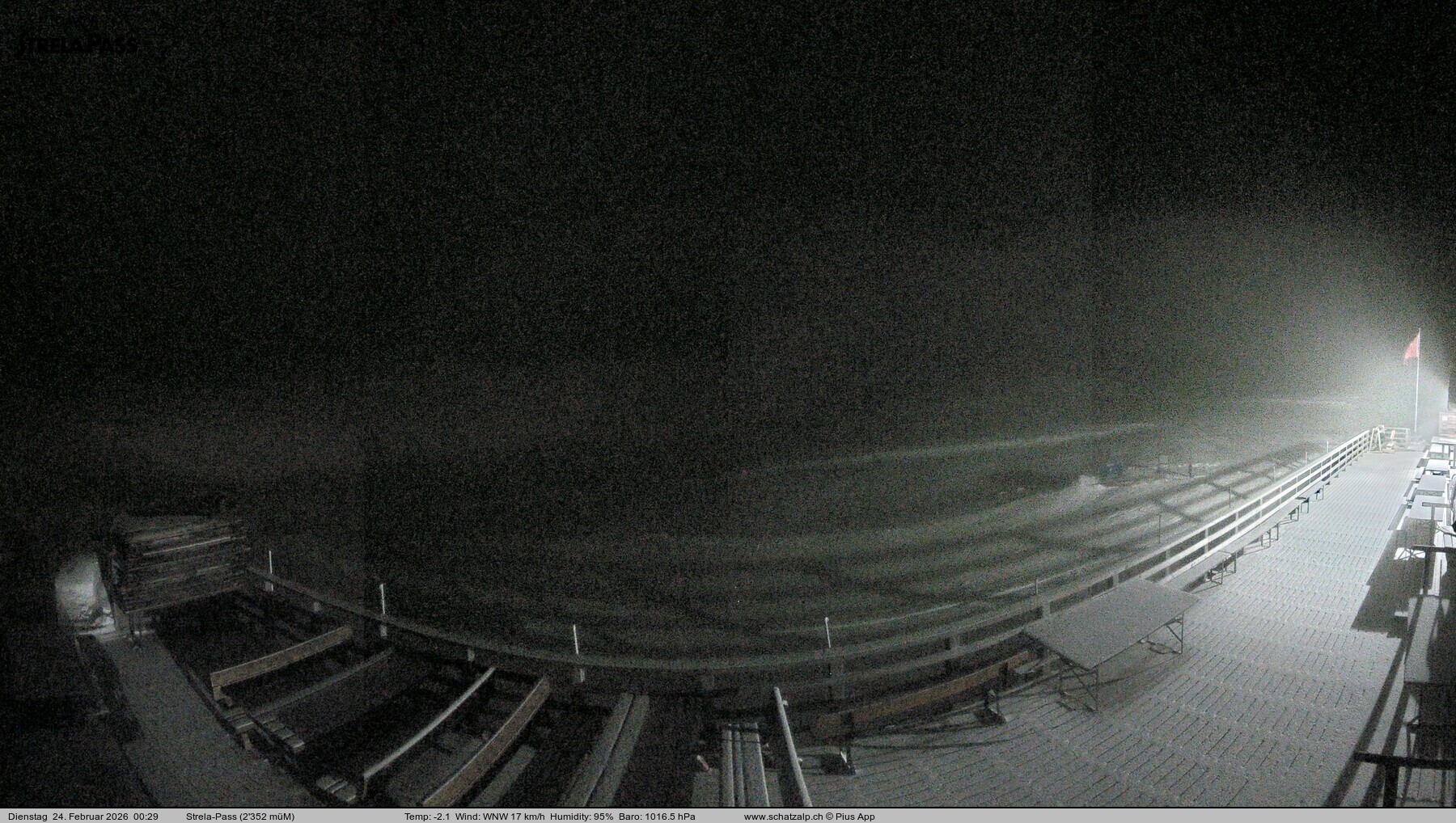 Archiv Foto Webcam Restaurant Strela Pass Schatzalp