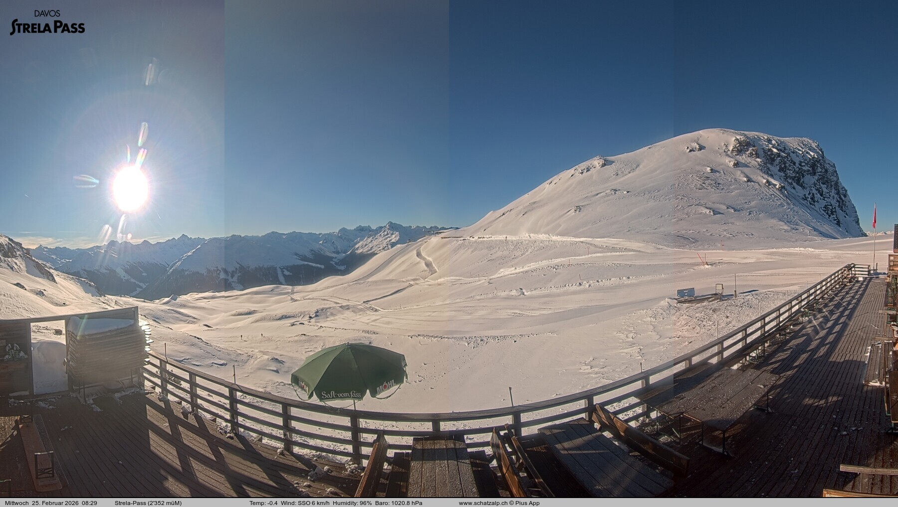 Archived image Webcam Schatzalp - Strela Pass